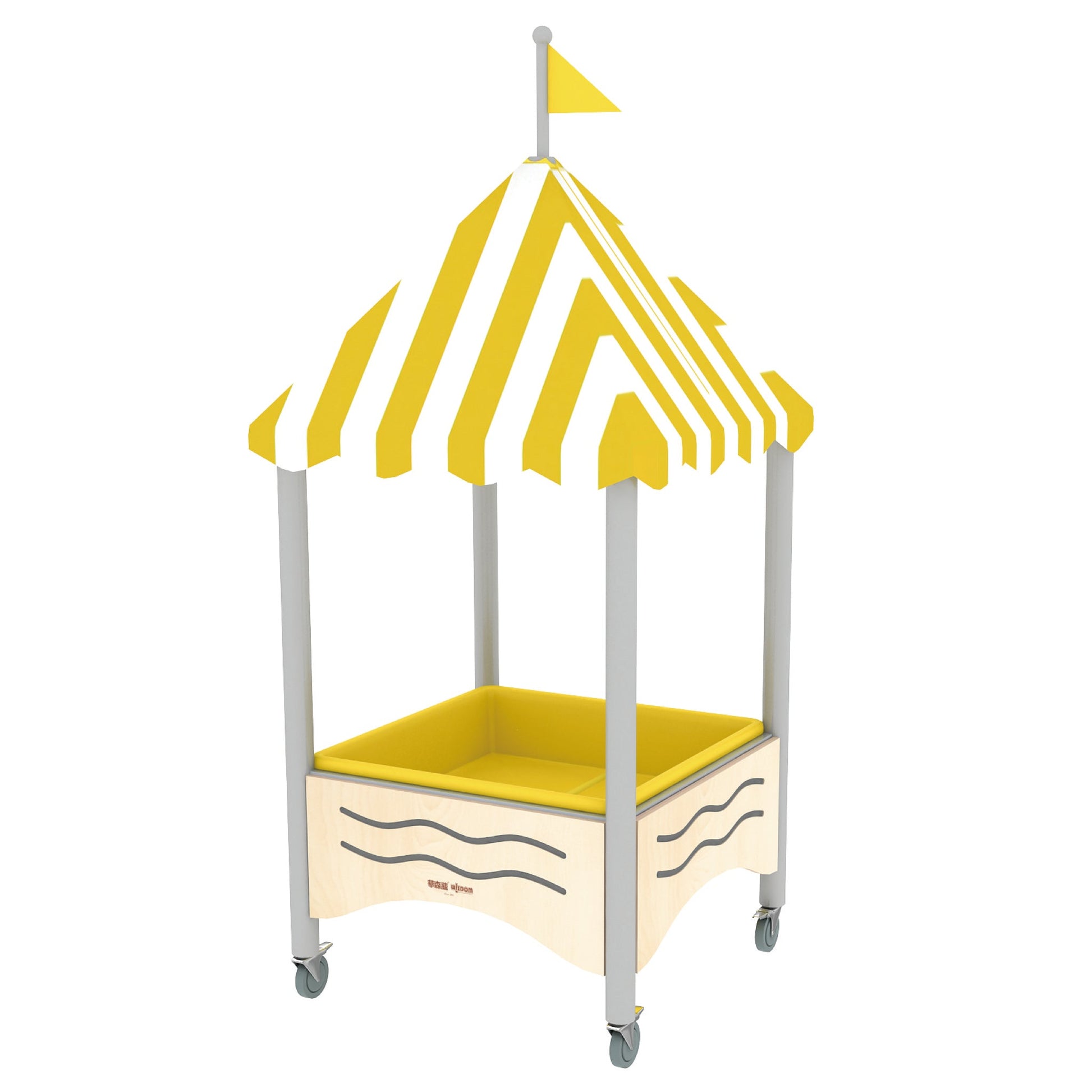 Wisdom - Mobiele zand - en watertafel met puntdak voor kliederspel - Playlaan