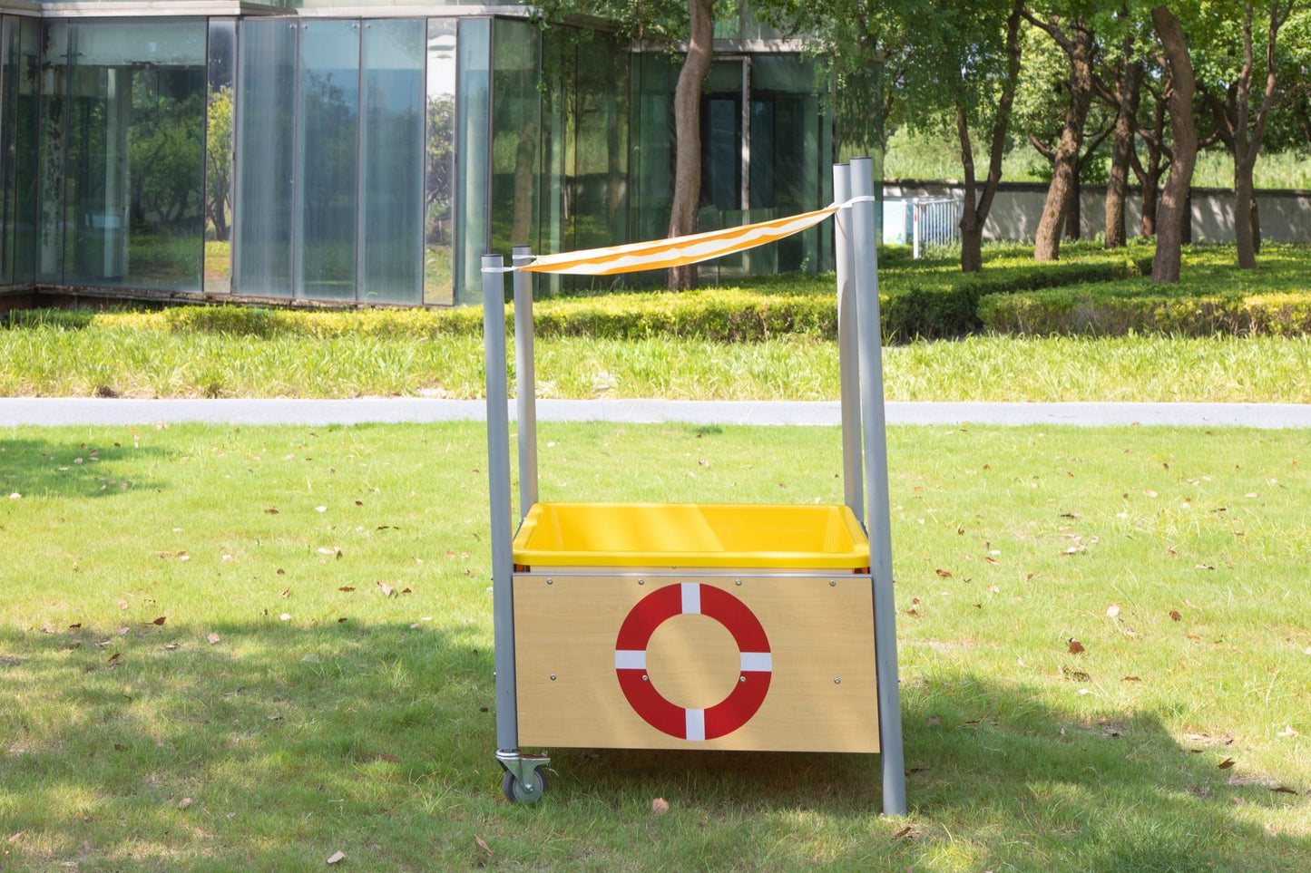 Wisdom - Moddertafel op wielen met schuin dak - Playlaan