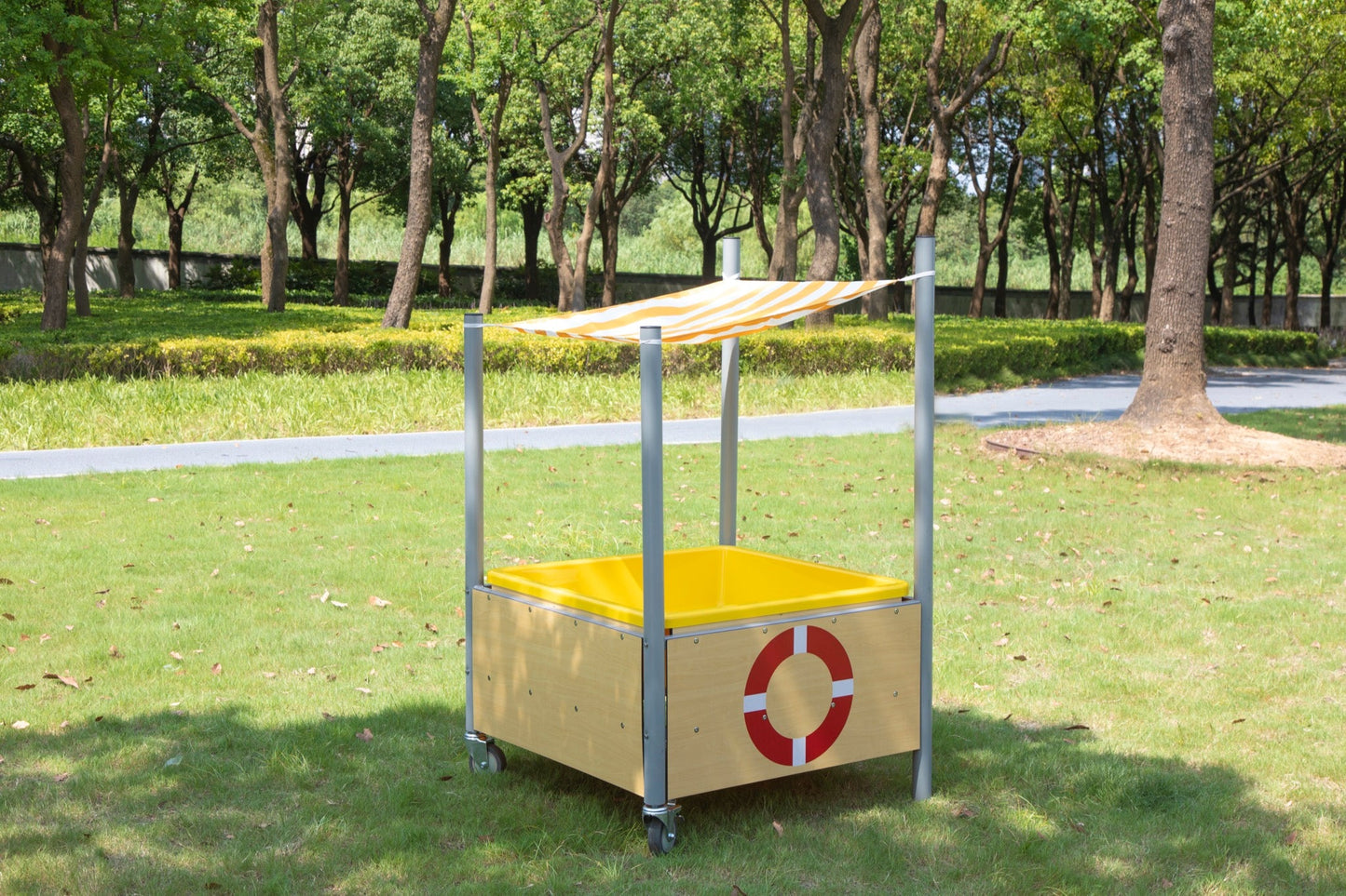 Wisdom - Moddertafel op wielen met schuin dak - Playlaan