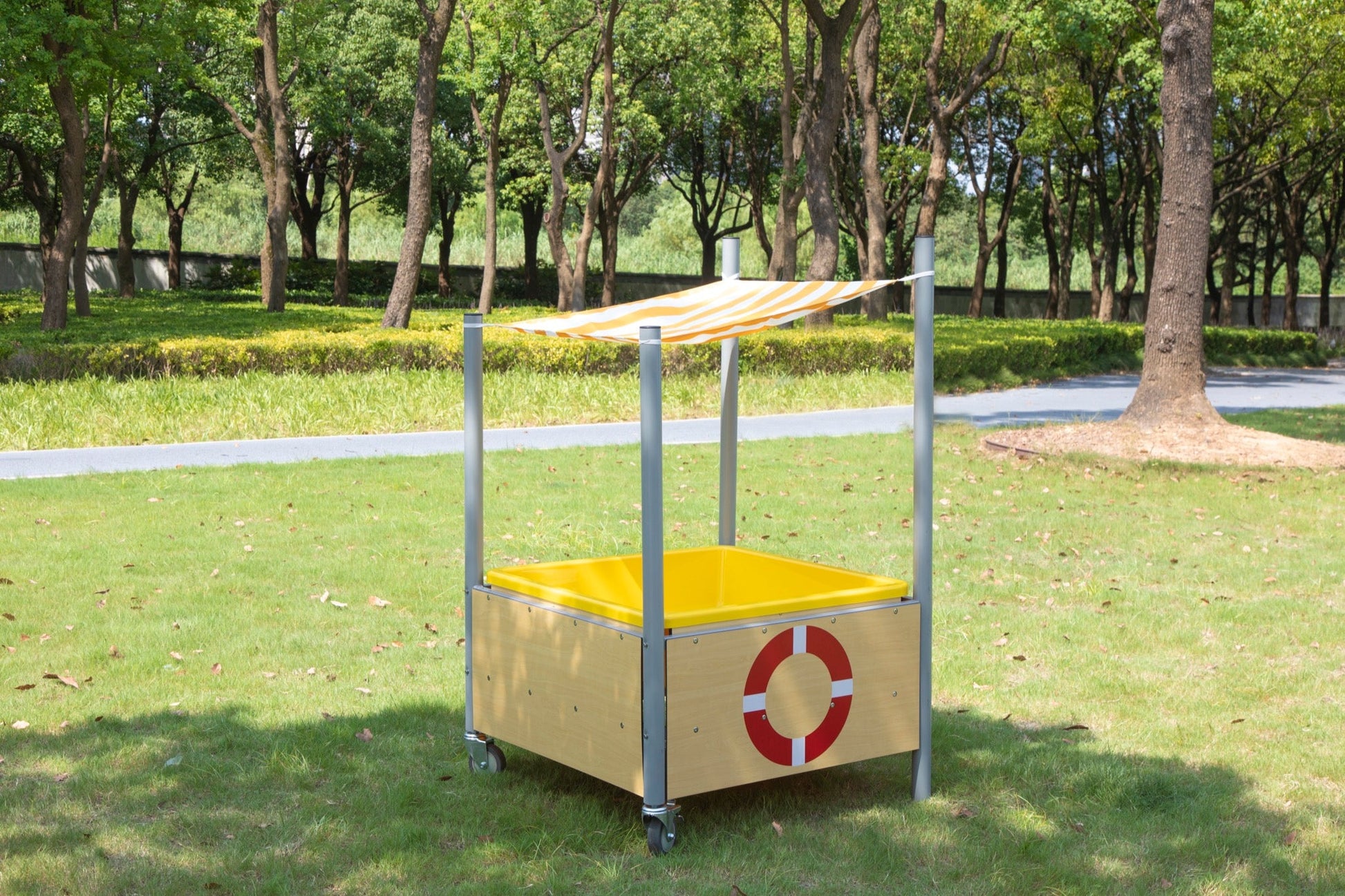 Wisdom - Moddertafel op wielen met schuin dak - Playlaan