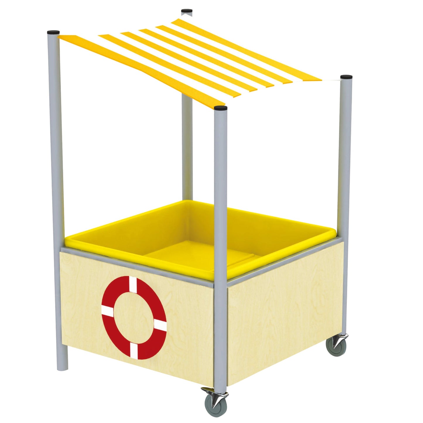 Wisdom - Moddertafel op wielen met schuin dak - Playlaan