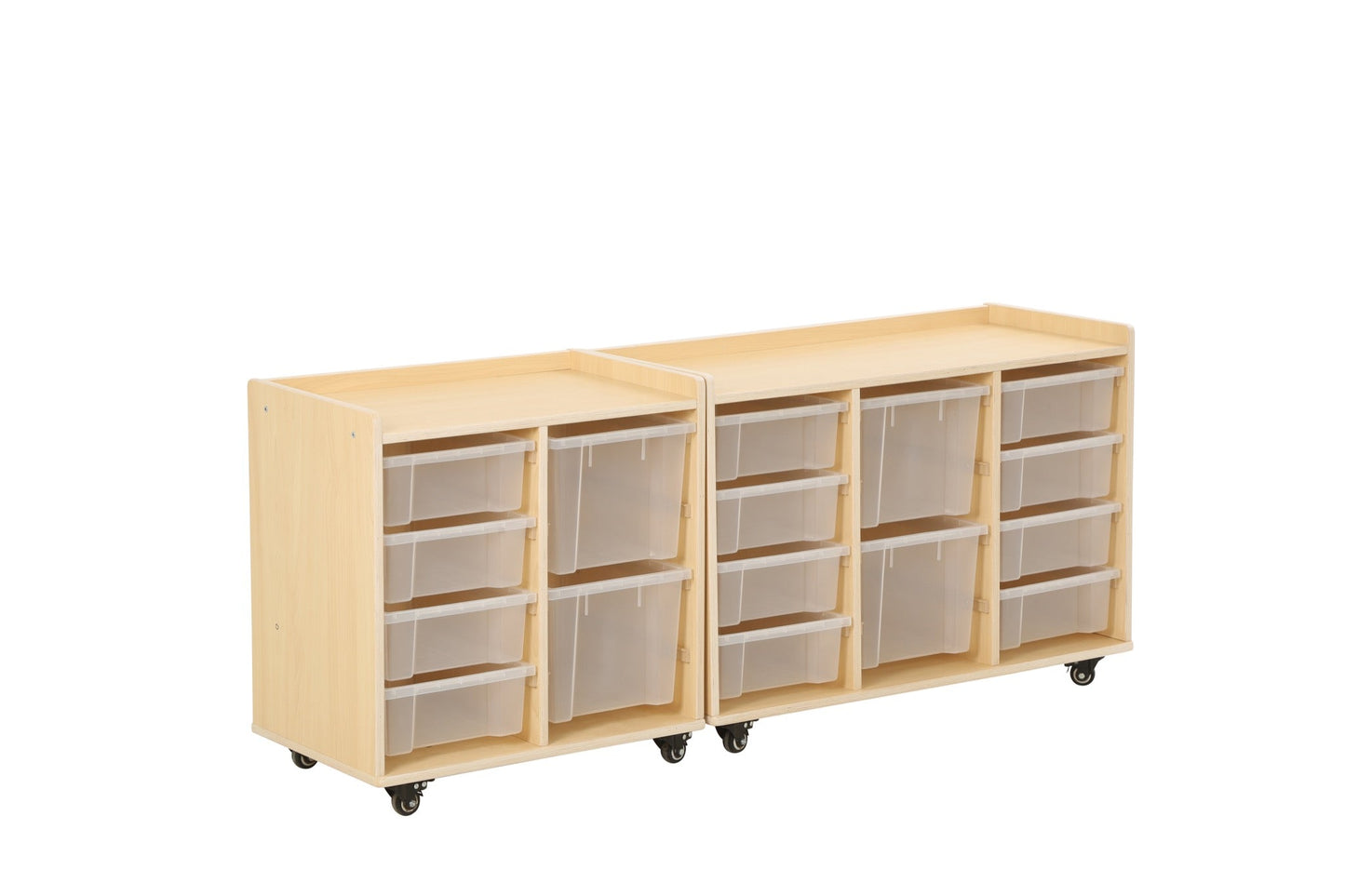 Wisdom - Opbergkast op wieltjes met 10 bakken (8 klein, 2 groot) - Playlaan