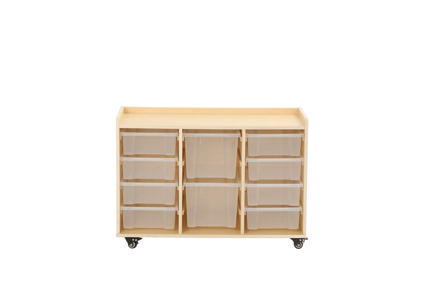 Wisdom - Opbergkast op wieltjes met 10 bakken (8 klein, 2 groot) - Playlaan