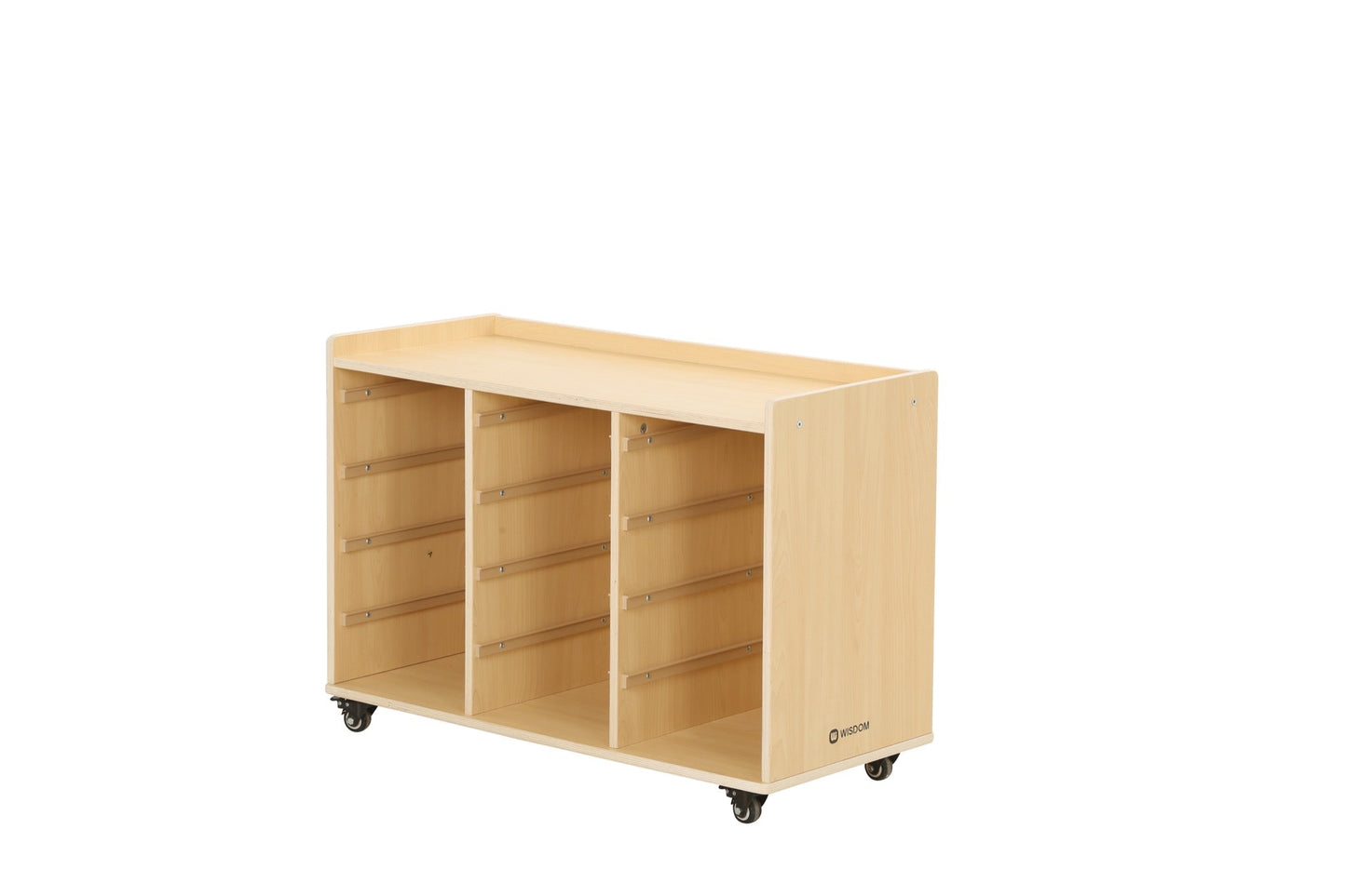 Wisdom - Opbergkast op wieltjes met 10 bakken (8 klein, 2 groot) - Playlaan