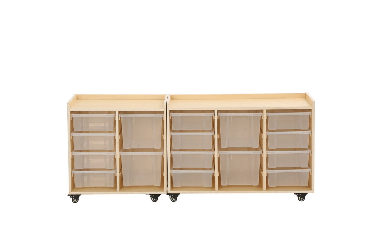 Wisdom - Opbergkast op wieltjes met 10 bakken (8 klein, 2 groot) - Playlaan