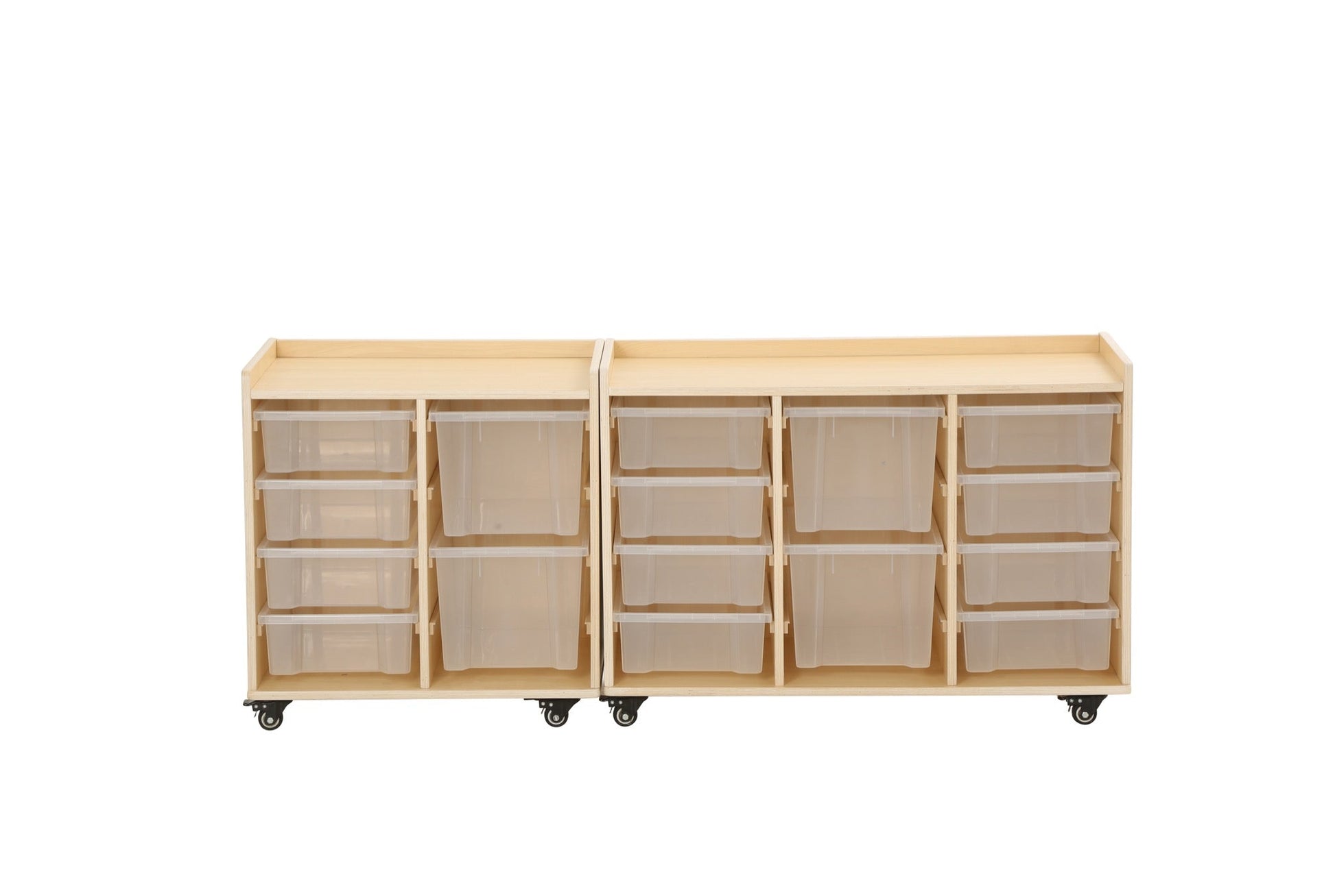 Wisdom - Opbergkast op wieltjes met 10 bakken (8 klein, 2 groot) - Playlaan