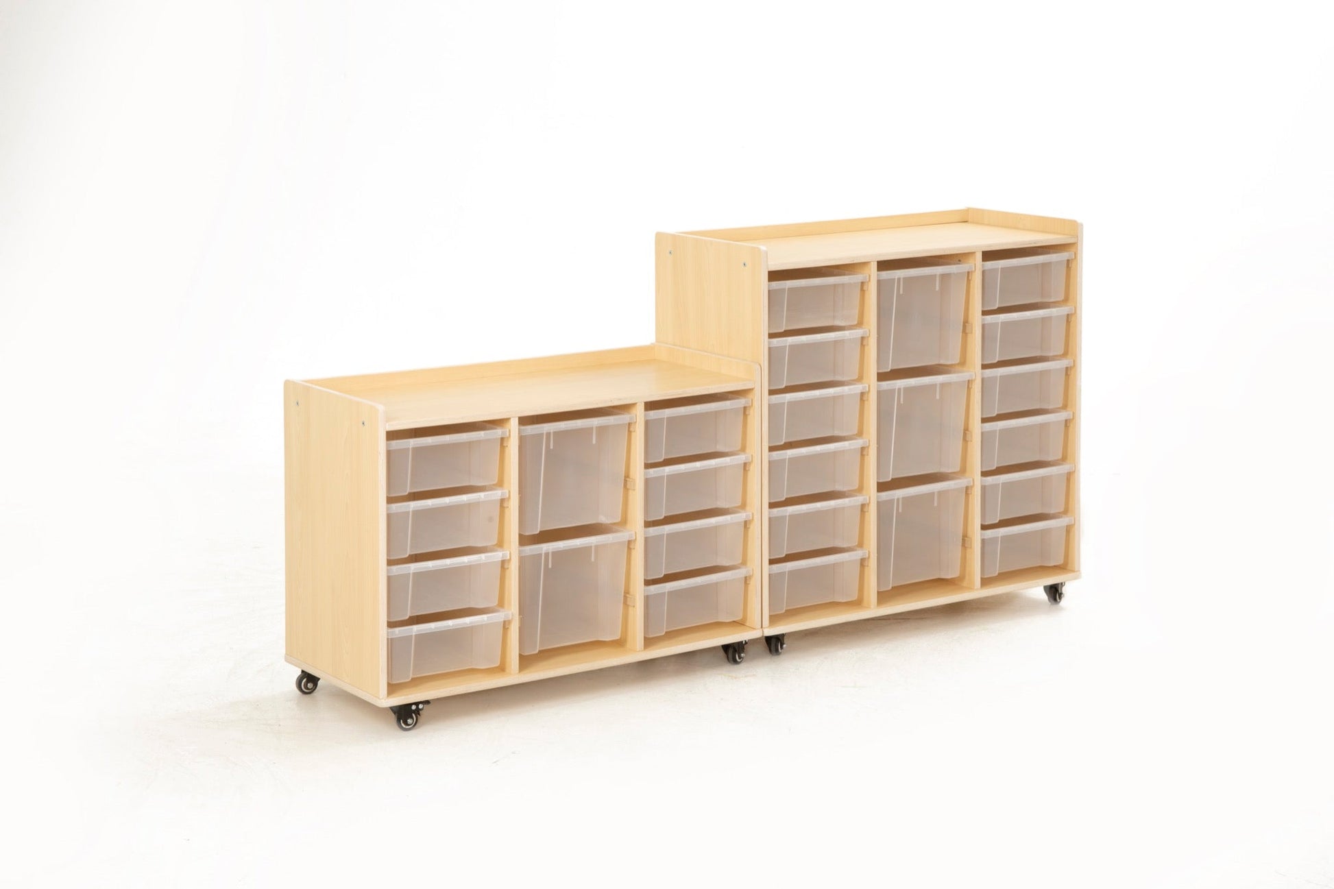 Wisdom - Opbergkast op wieltjes met 15 bakken (12 klein, 3 groot) - Playlaan
