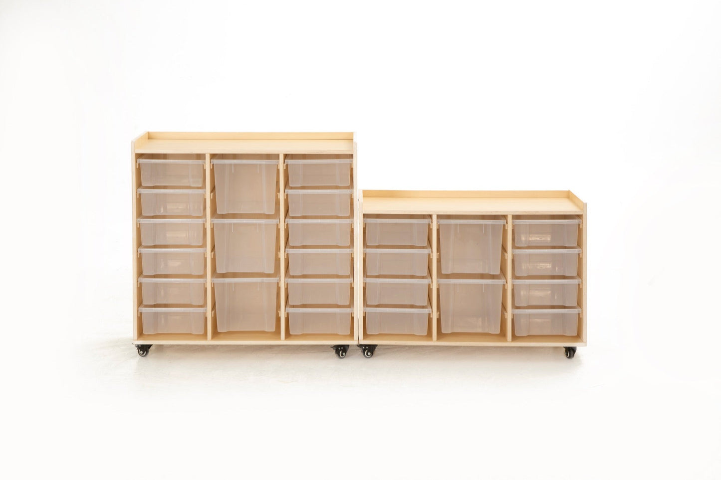 Wisdom - Opbergkast op wieltjes met 15 bakken (12 klein, 3 groot) - Playlaan