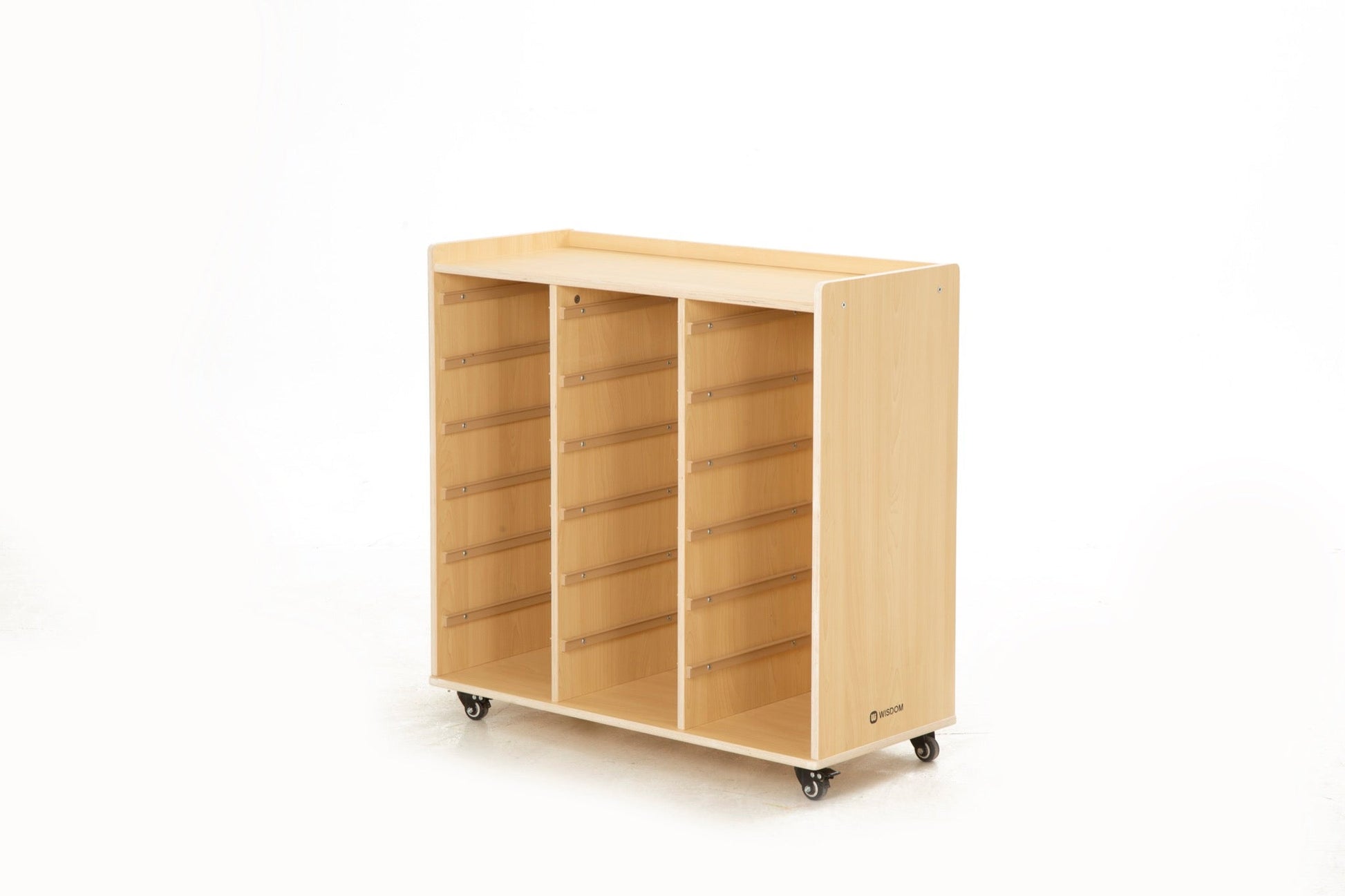 Wisdom - Opbergkast op wieltjes met 15 bakken (12 klein, 3 groot) - Playlaan
