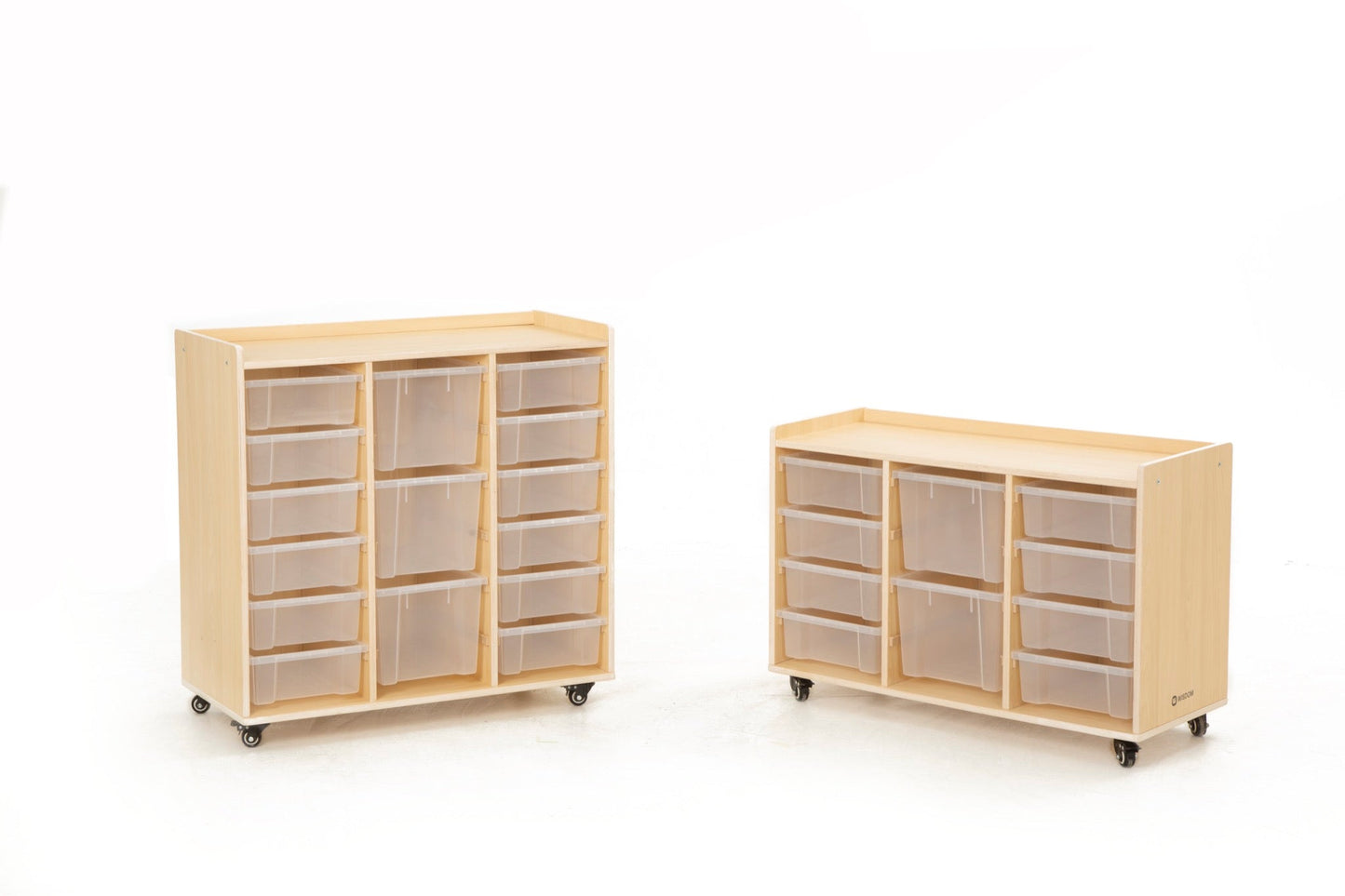 Wisdom - Opbergkast op wieltjes met 15 bakken (12 klein, 3 groot) - Playlaan