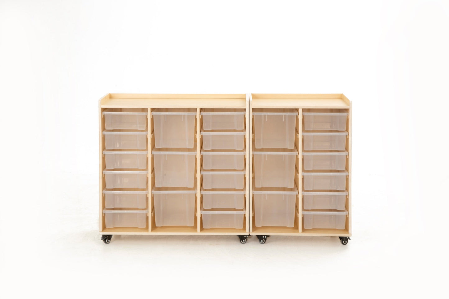 Wisdom - Opbergkast op wieltjes met 15 bakken (12 klein, 3 groot) - Playlaan
