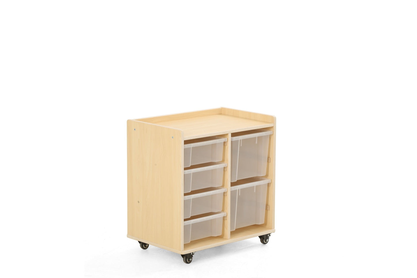 Wisdom - Opbergkast op wieltjes met 6 bakken (4 klein, 2 groot) - Playlaan