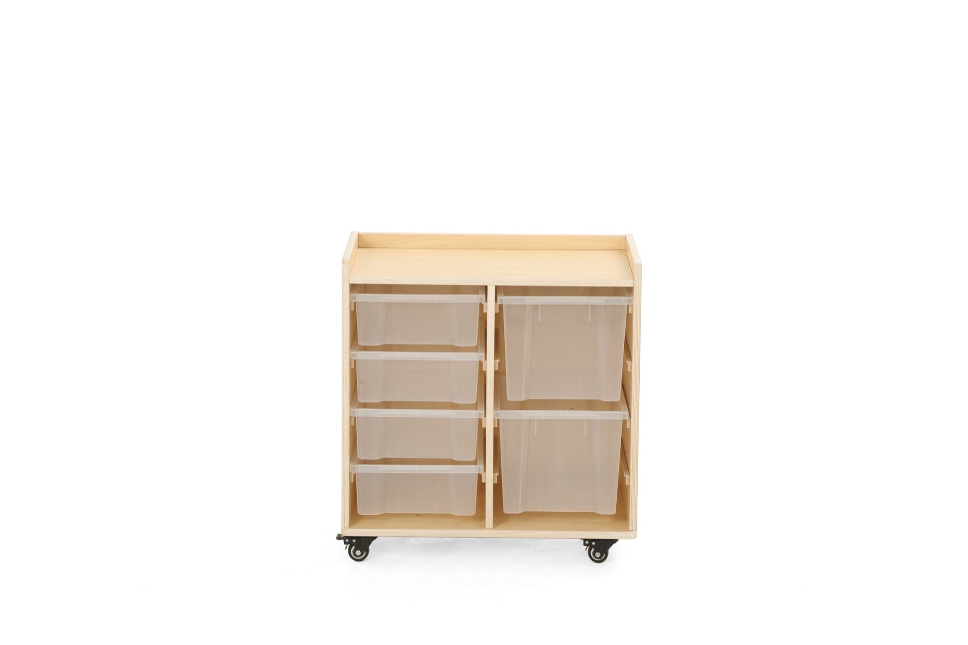 Wisdom - Opbergkast op wieltjes met 6 bakken (4 klein, 2 groot) - Playlaan