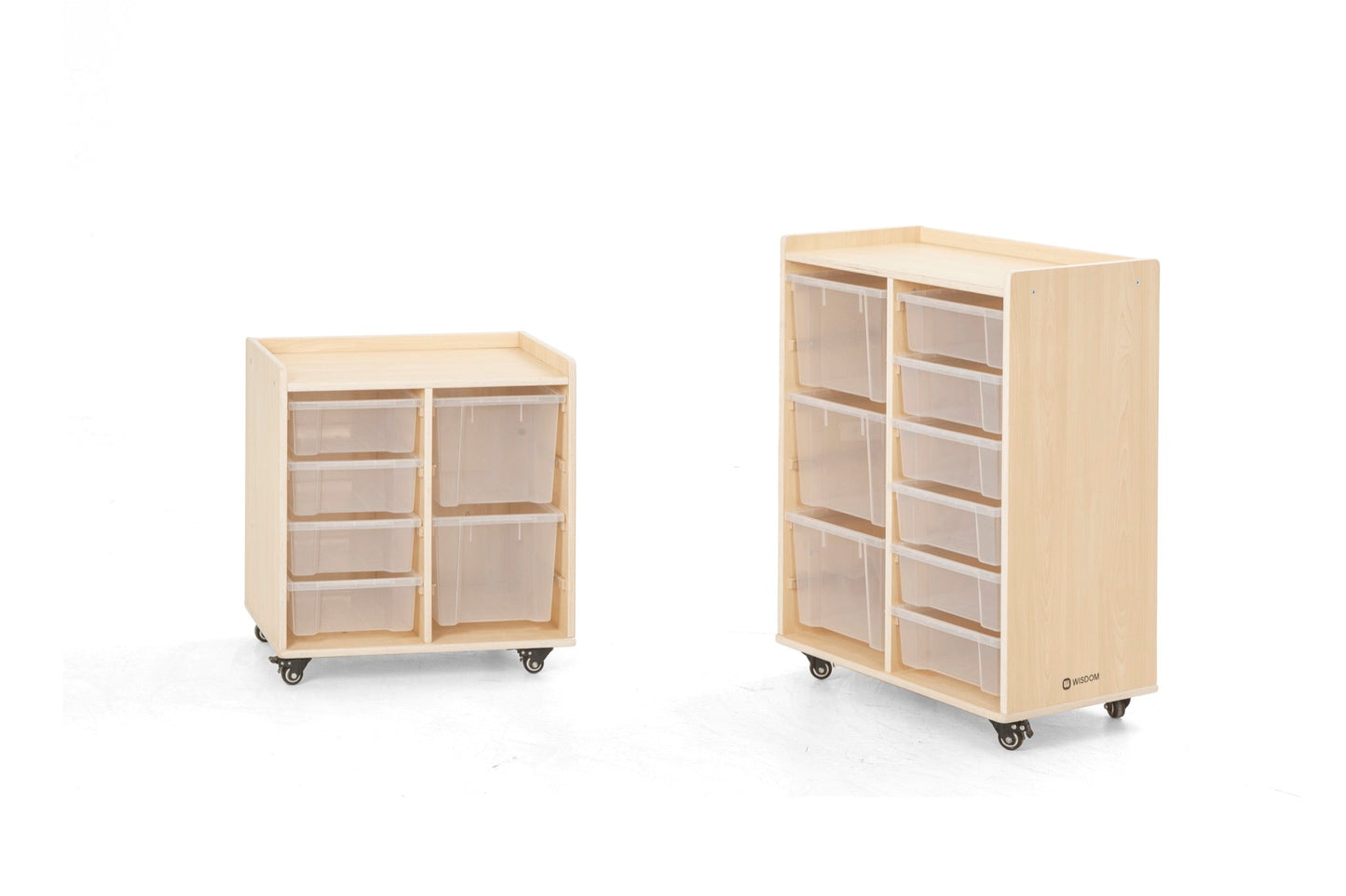 Wisdom - Opbergkast op wieltjes met 9 bakken (6 klein, 3 groot) - Playlaan