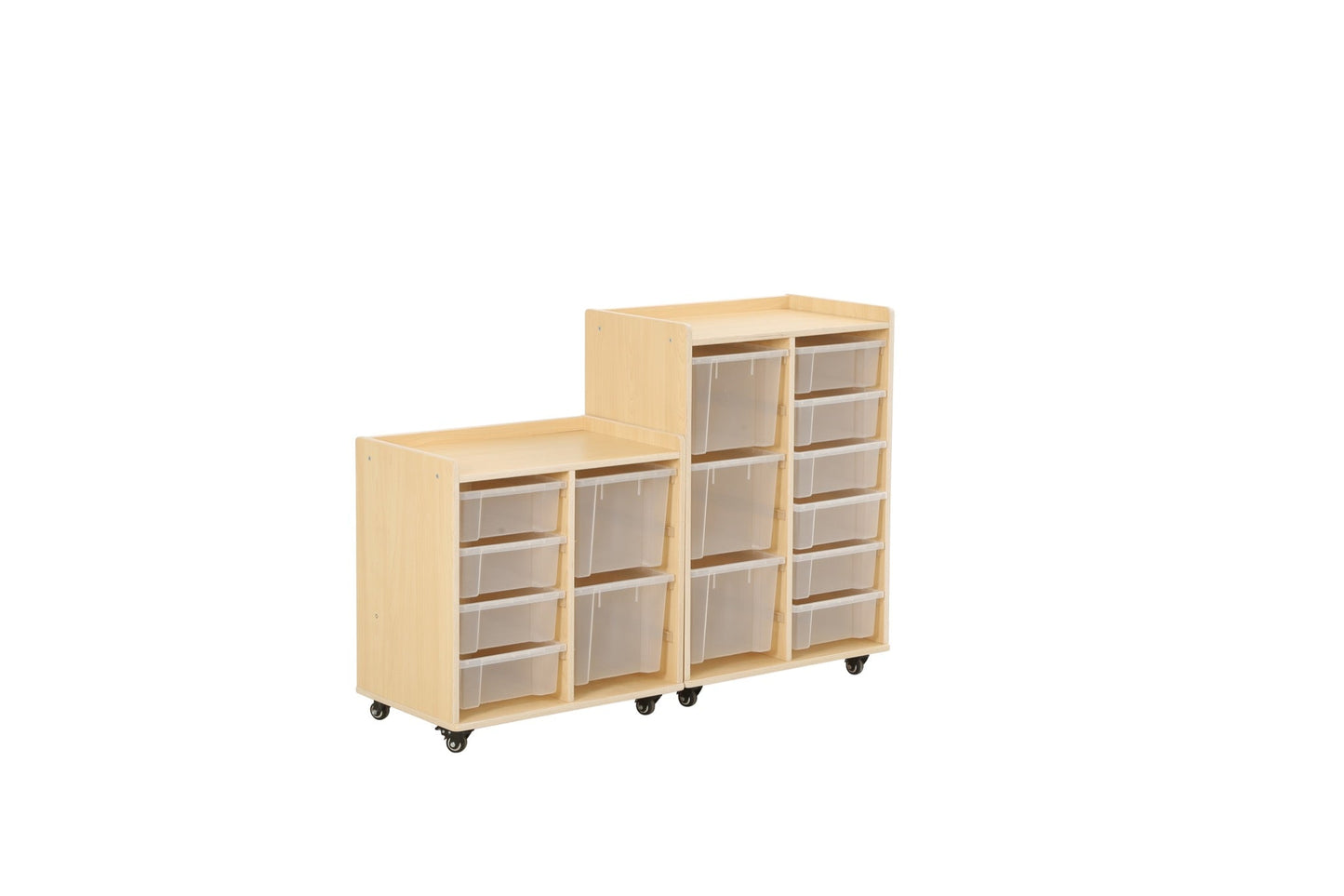 Wisdom - Opbergkast op wieltjes met 9 bakken (6 klein, 3 groot) - Playlaan