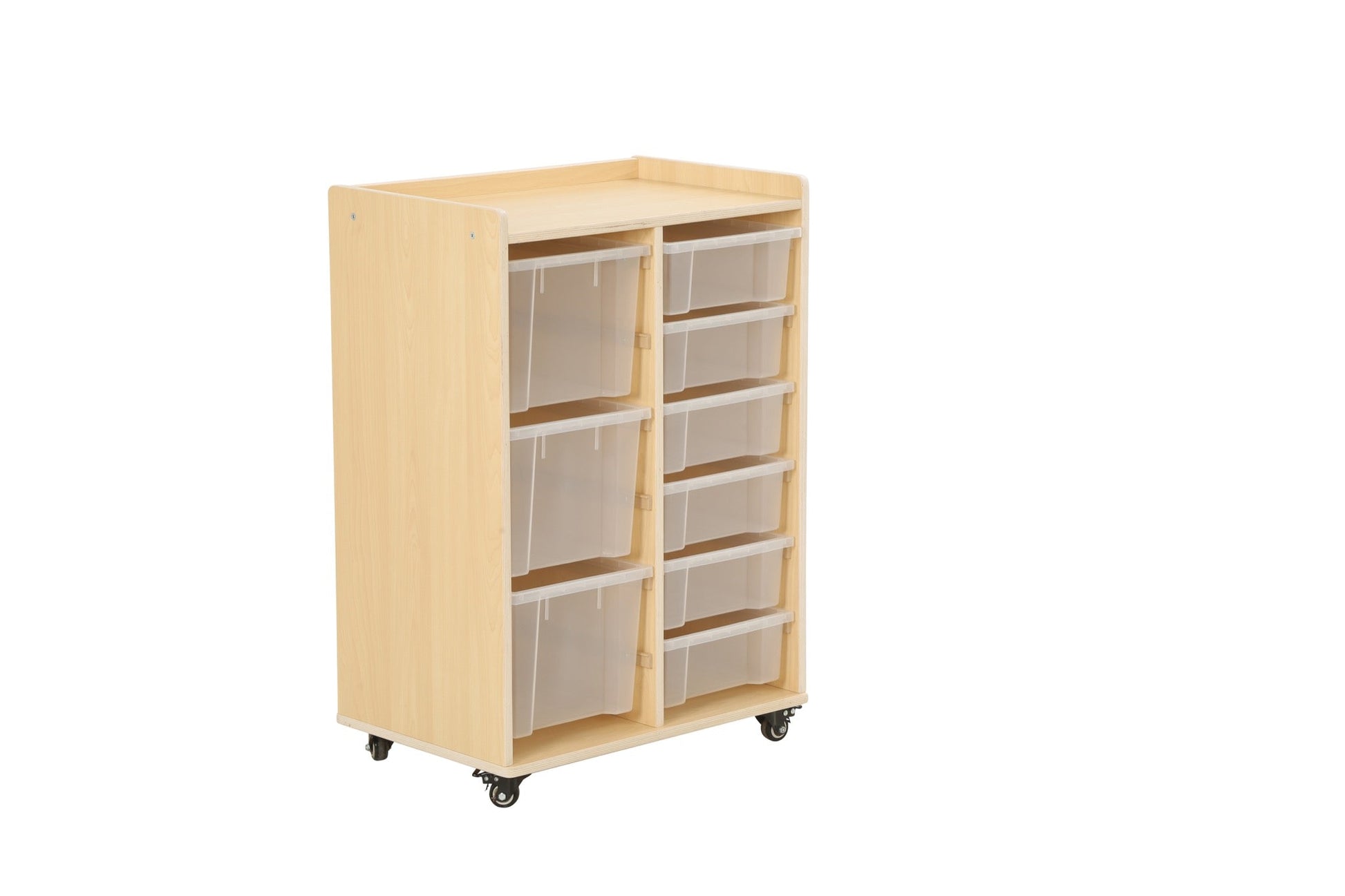 Wisdom - Opbergkast op wieltjes met 9 bakken (6 klein, 3 groot) - Playlaan
