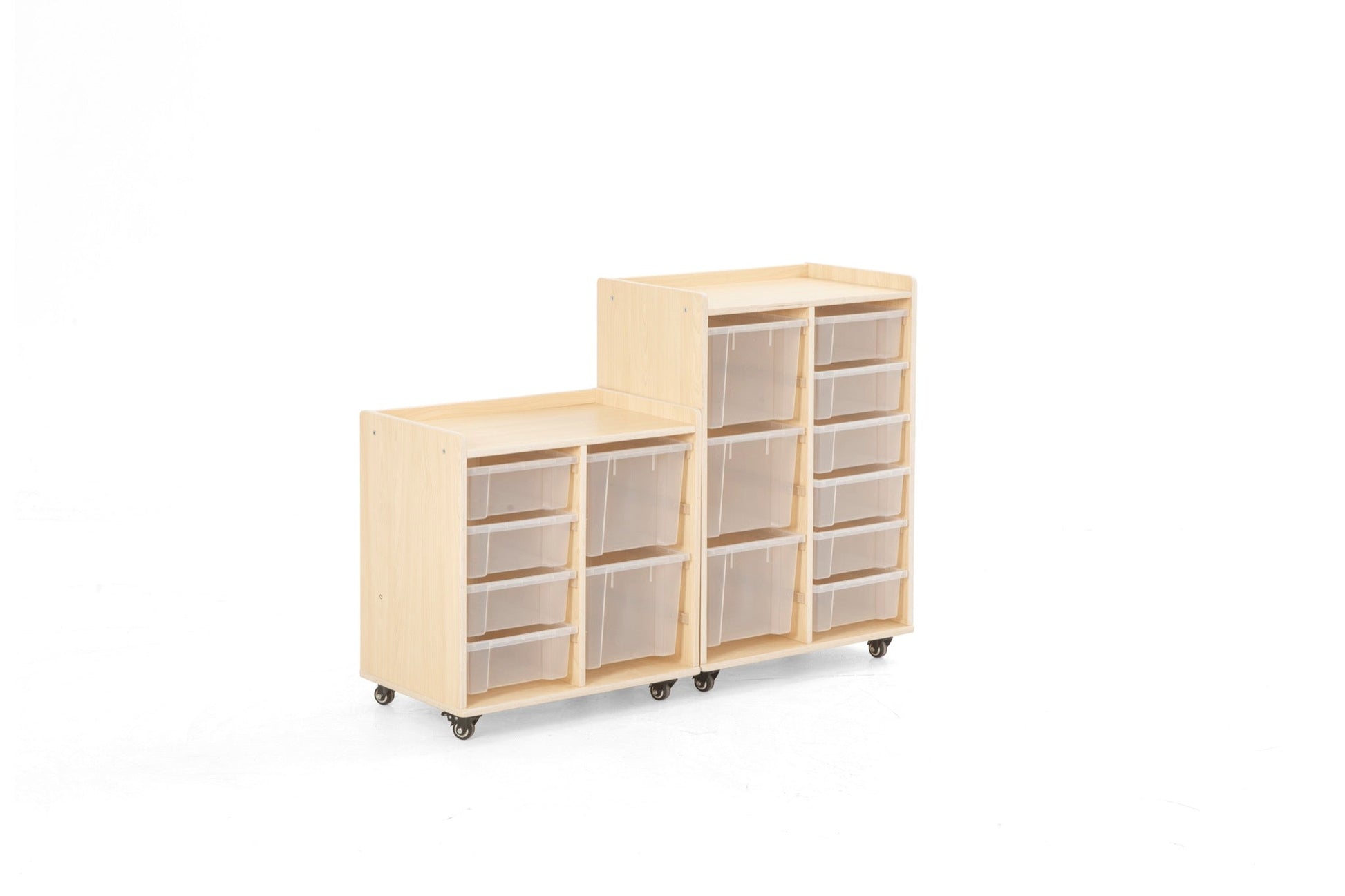 Wisdom - Opbergkast op wieltjes met 9 bakken (6 klein, 3 groot) - Playlaan