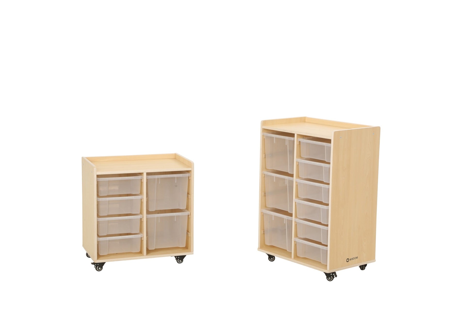 Wisdom - Opbergkast op wieltjes met 9 bakken (6 klein, 3 groot) - Playlaan