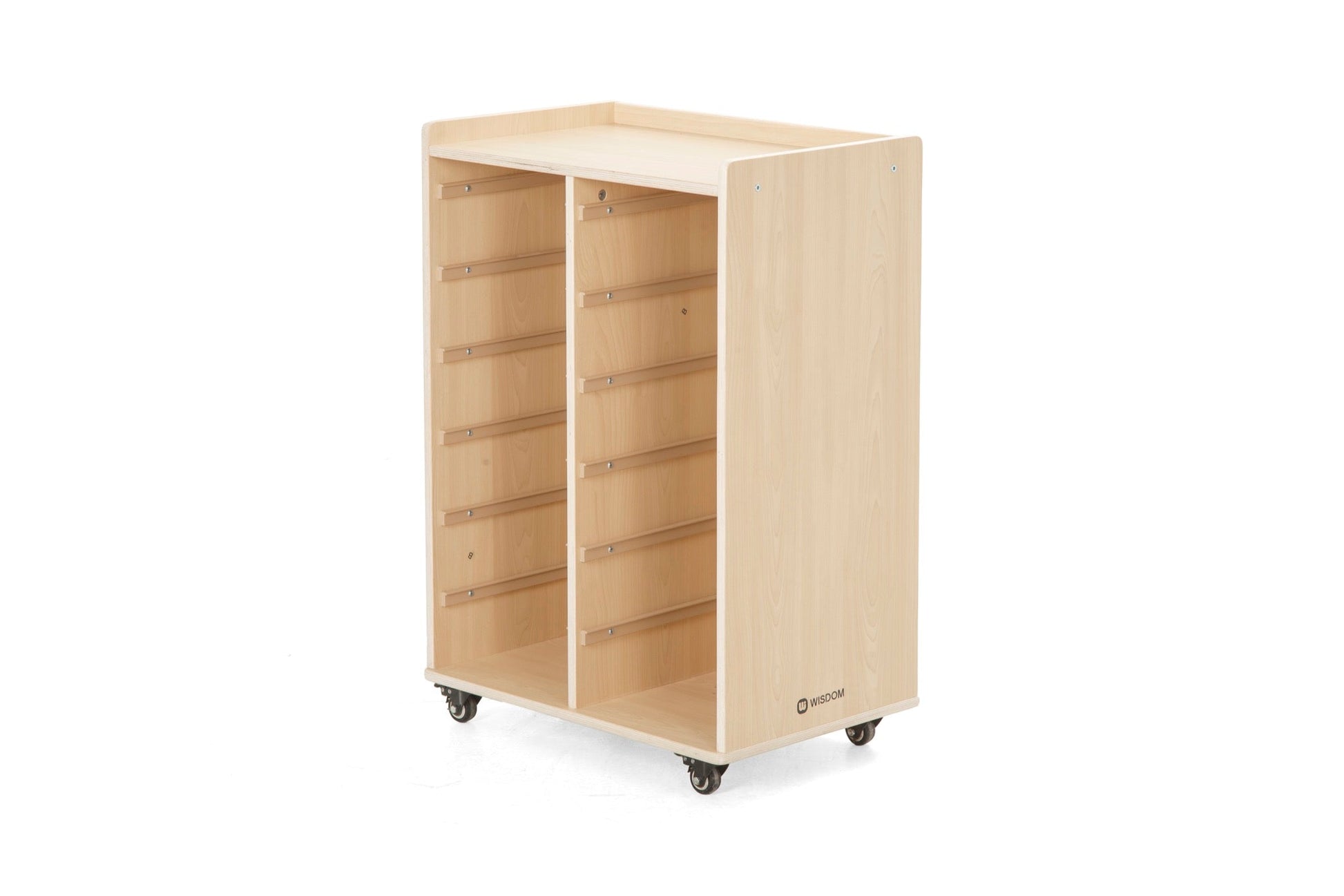 Wisdom - Opbergkast op wieltjes met 9 bakken (6 klein, 3 groot) - Playlaan