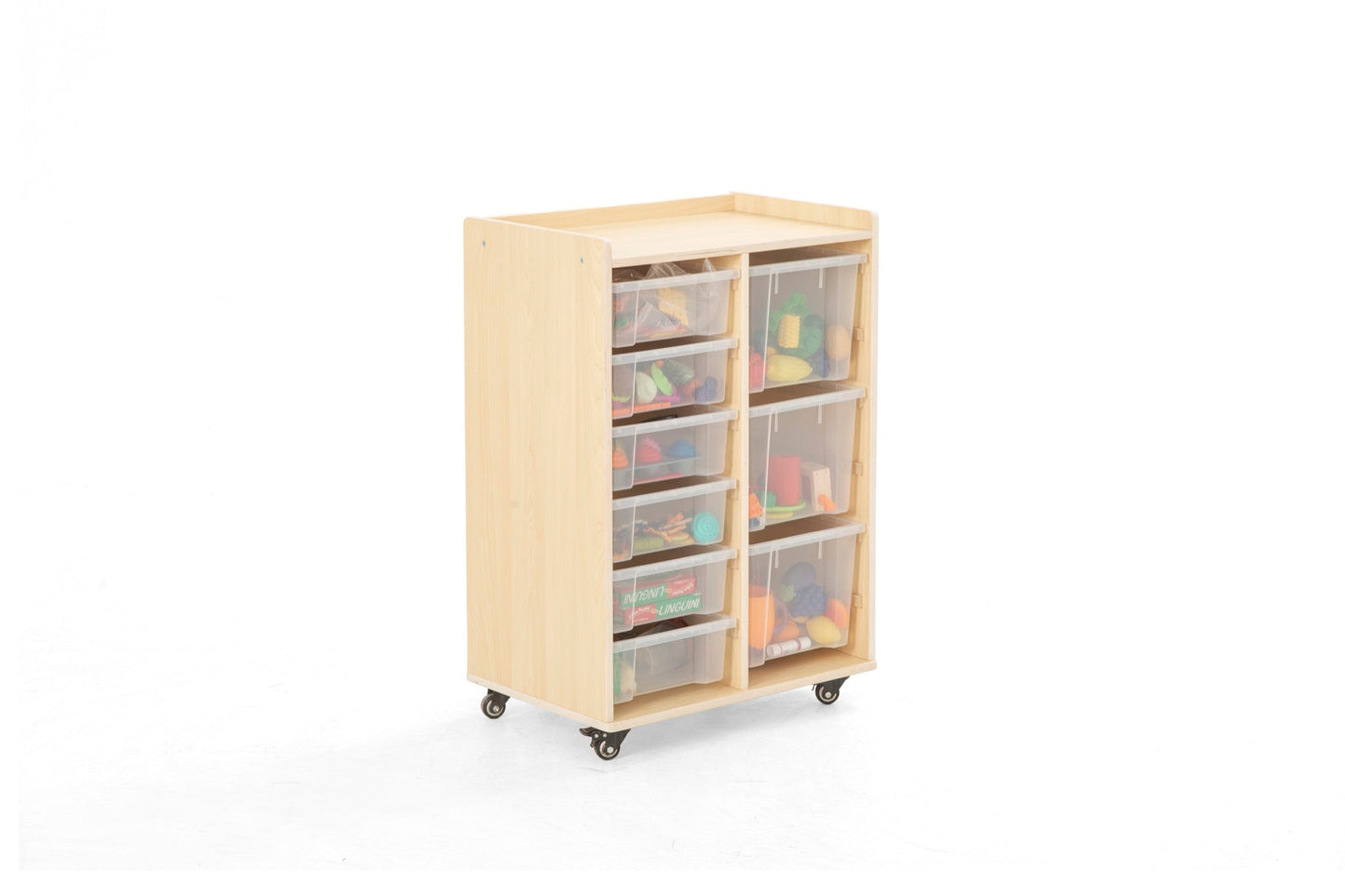 Wisdom - Opbergkast op wieltjes met 9 bakken (6 klein, 3 groot) - Playlaan