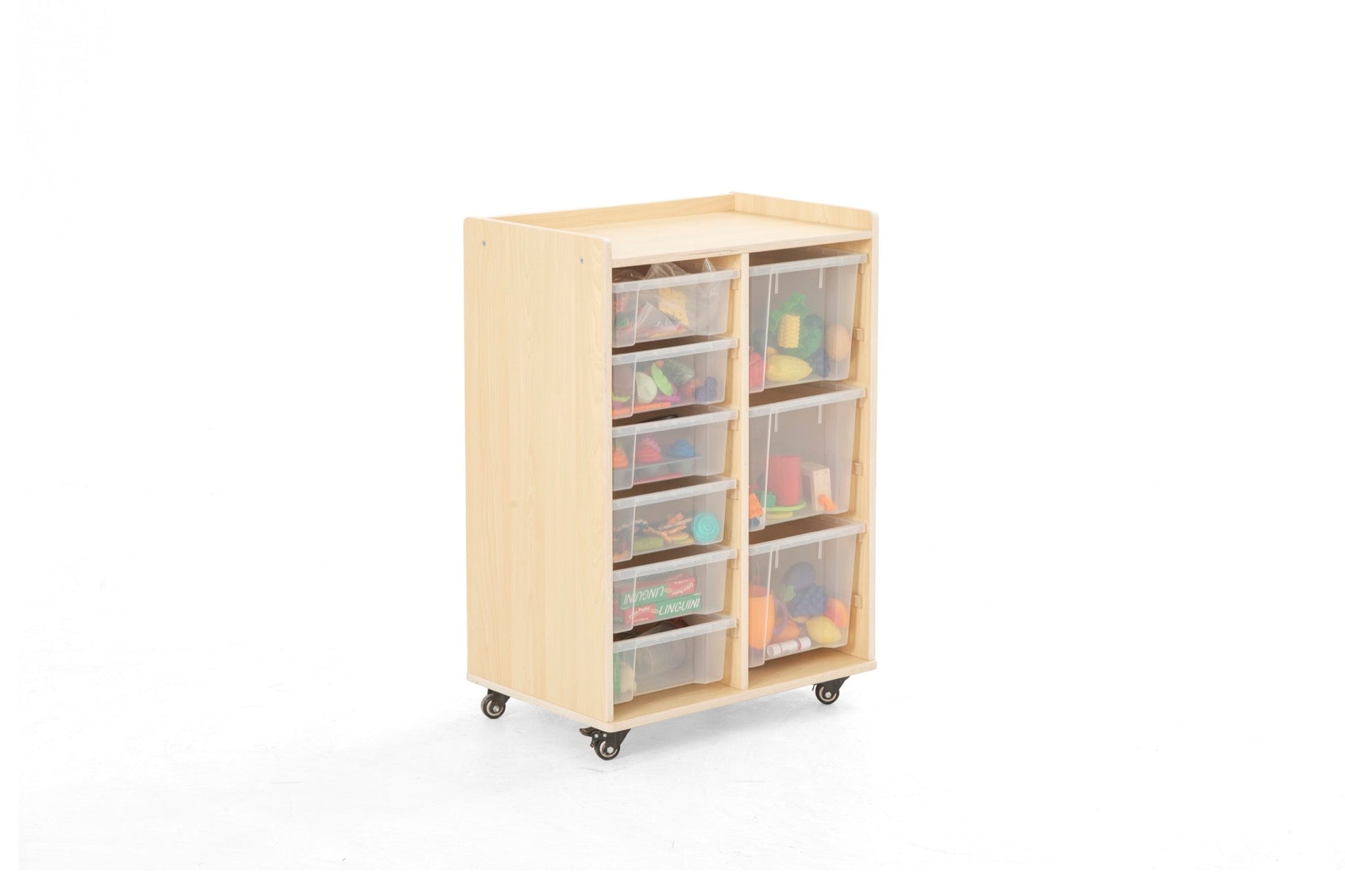 Wisdom - Opbergkast op wieltjes met 9 bakken (6 klein, 3 groot) - Playlaan