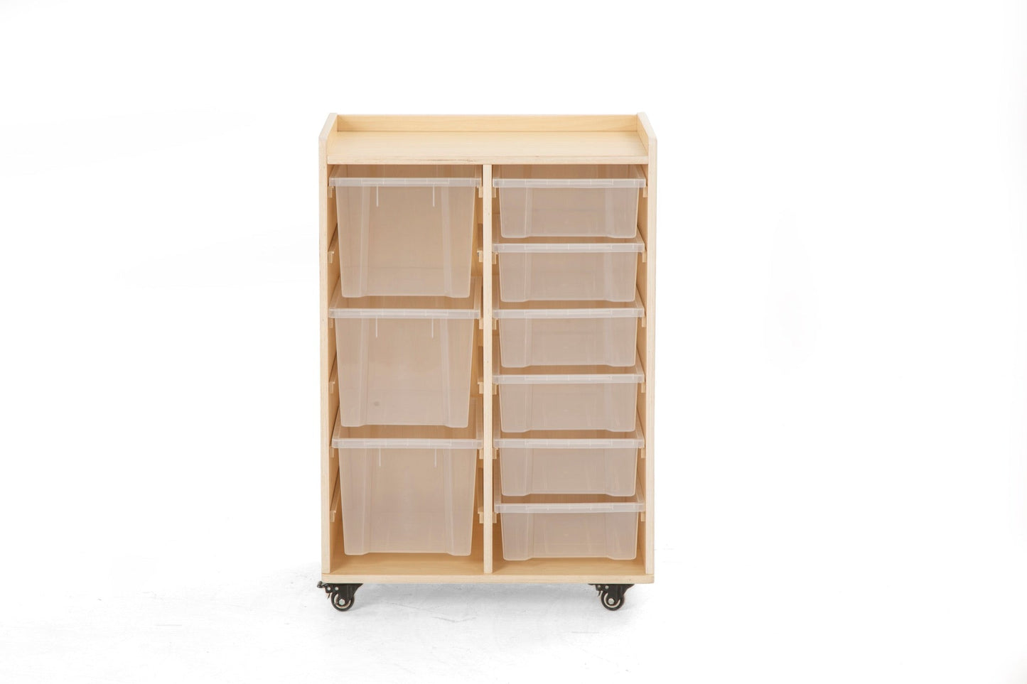 Wisdom - Opbergkast op wieltjes met 9 bakken (6 klein, 3 groot) - Playlaan
