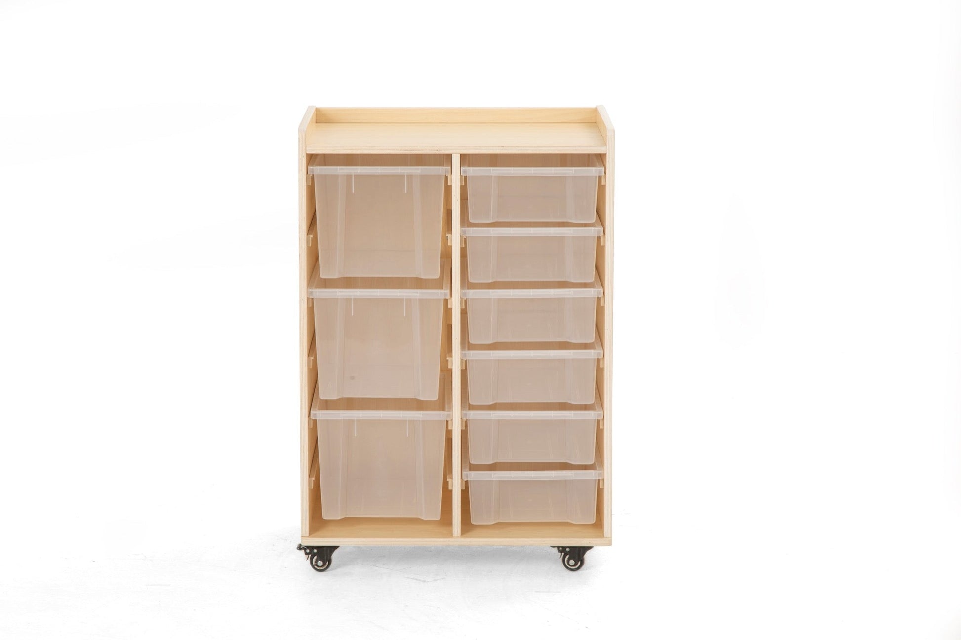 Wisdom - Opbergkast op wieltjes met 9 bakken (6 klein, 3 groot) - Playlaan