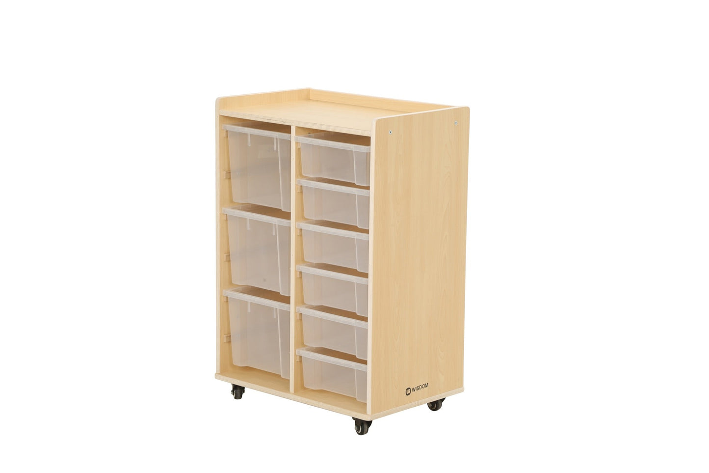 Wisdom - Opbergkast op wieltjes met 9 bakken (6 klein, 3 groot) - Playlaan
