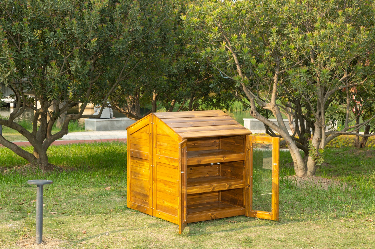 Wisdom - Opbergkast voor buiten met transparante deuren - Playlaan