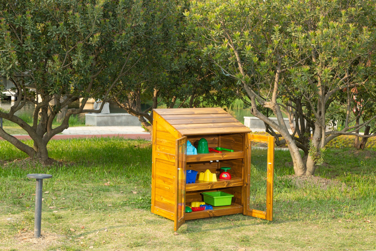 Wisdom - Opbergkast voor buiten met transparante deuren - Playlaan