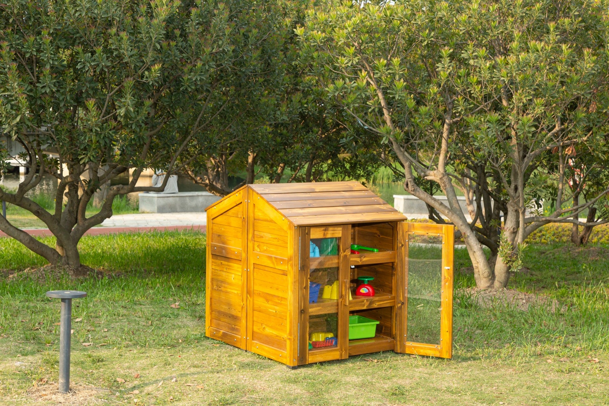 Wisdom - Opbergkast voor buiten met transparante deuren - Playlaan