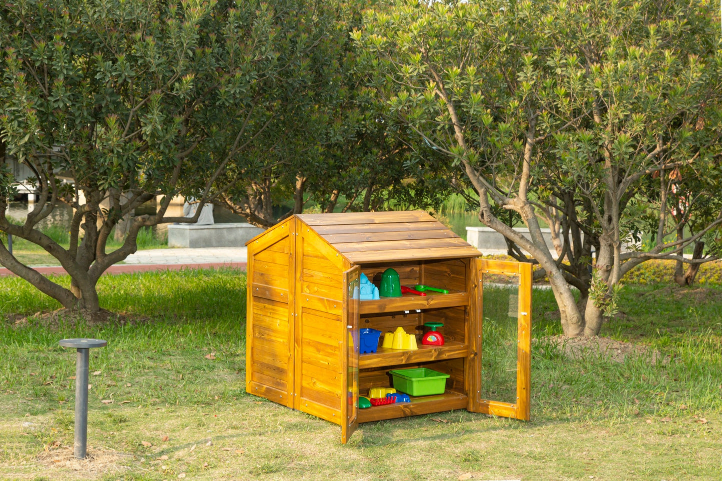 Wisdom - Opbergkast voor buiten met transparante deuren - Playlaan