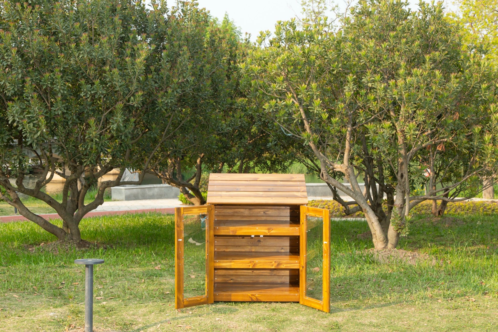 Wisdom - Opbergkast voor buiten met transparante deuren - Playlaan