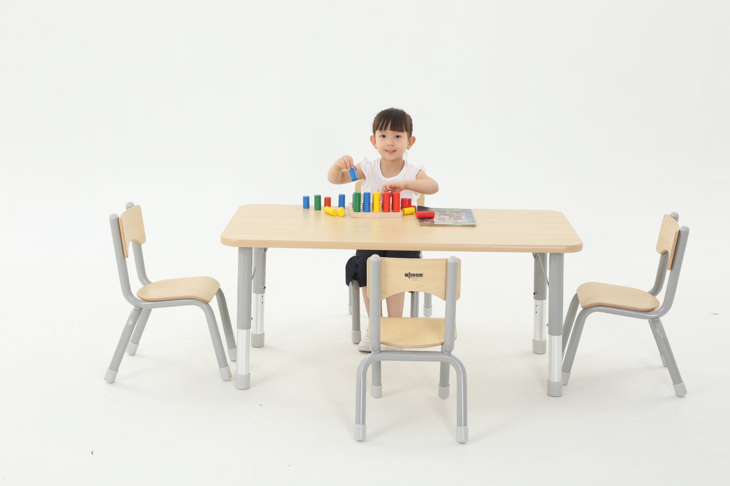 Wisdom - Rechthoekige tafel voor klaslokaal verstelbaar - Owlaf - Playlaan