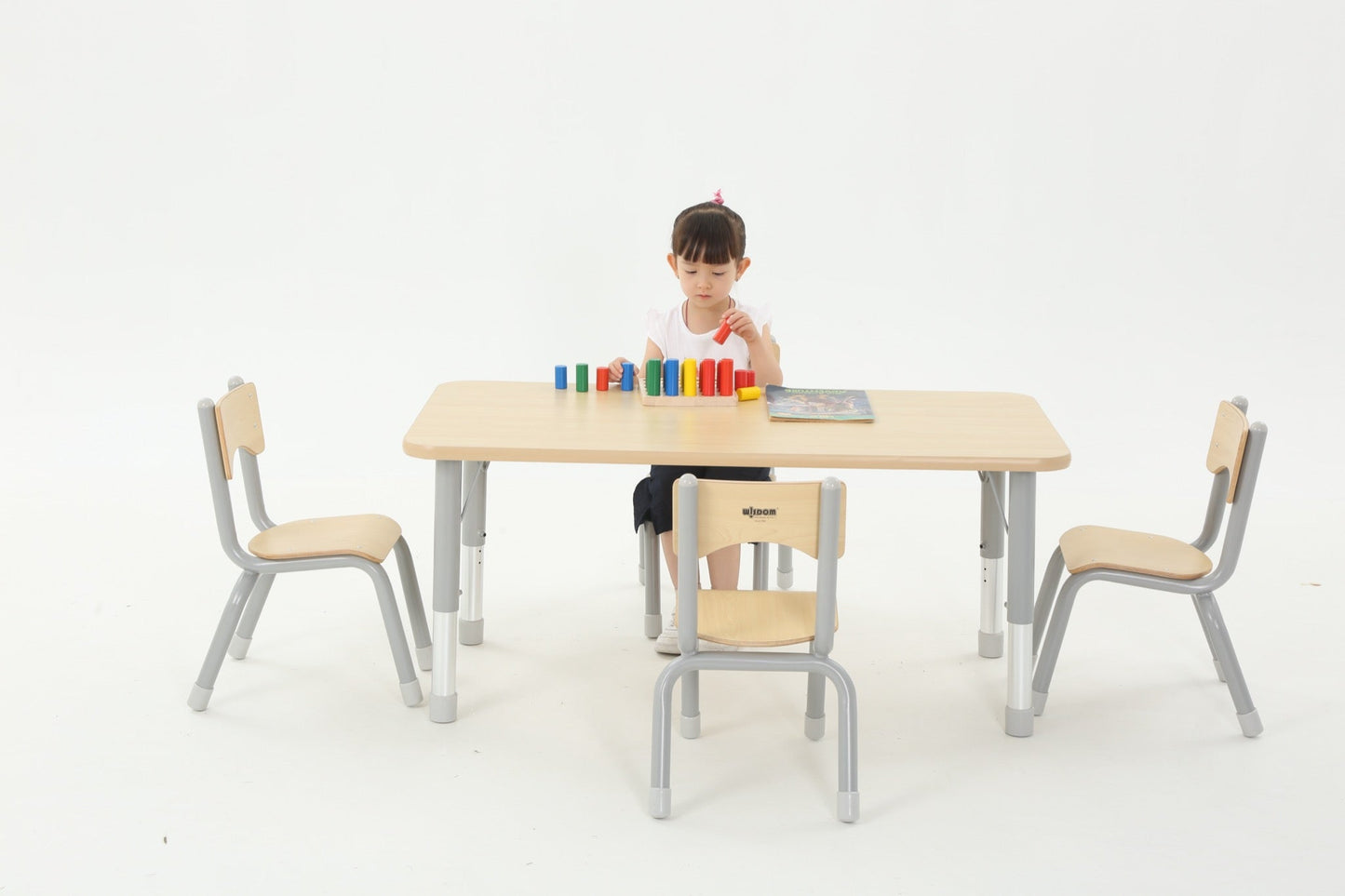 Wisdom - Rechthoekige tafel voor klaslokaal verstelbaar - Owlaf - Playlaan