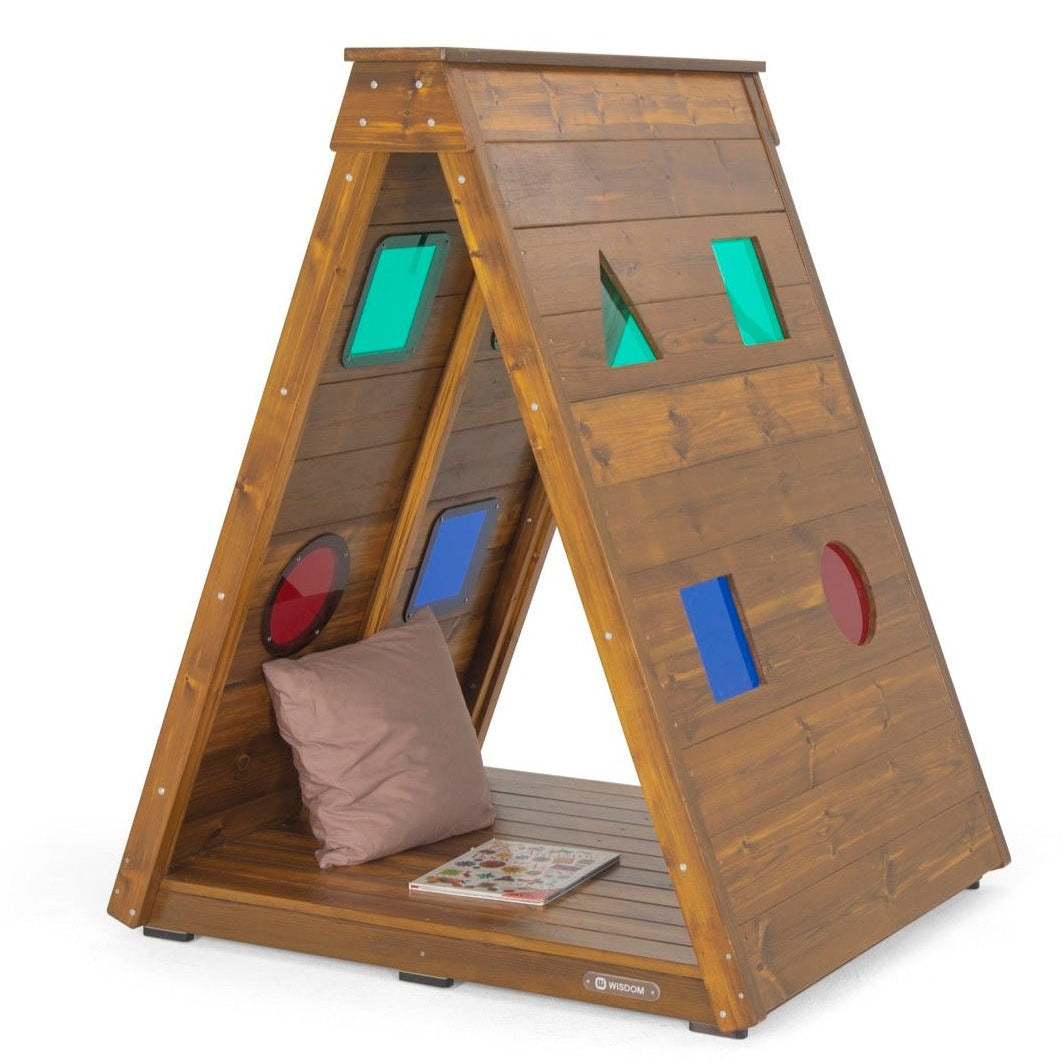 Wisdom - Regenboog doorkruip - speelhuisje voor buiten met kijkvenstertjes - Playlaan