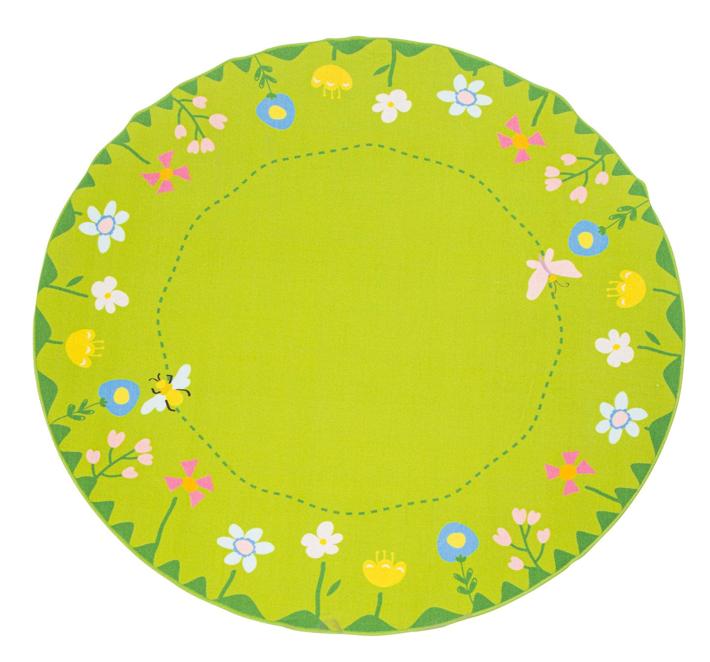 Wisdom - Rond vloerkleed met bloemenweide print (Ø 200cm) - Playlaan