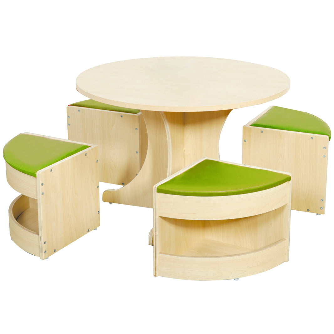 Wisdom - Ronde tafel met krukken – 5 - delige set - Playlaan