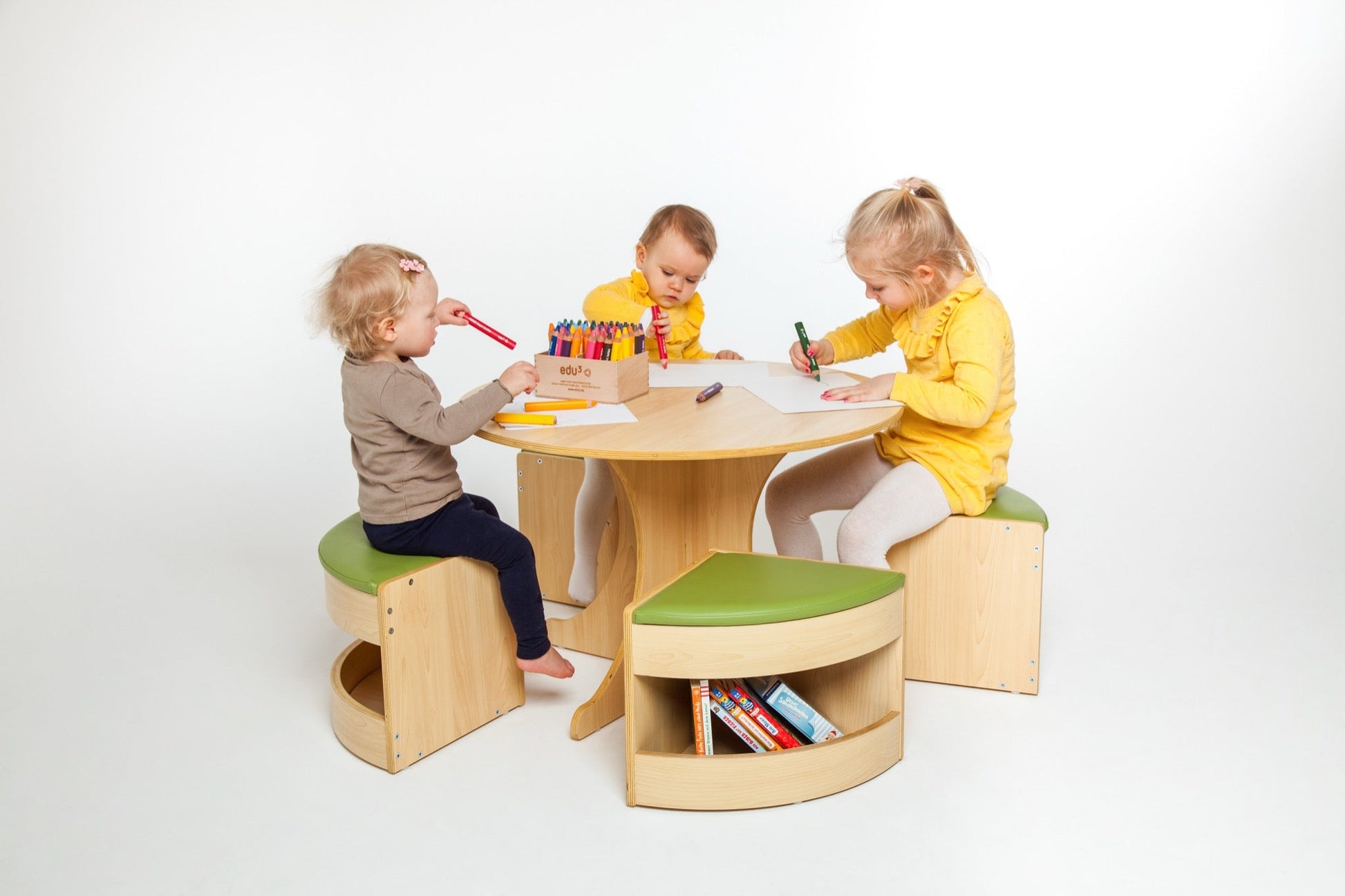 Wisdom - Ronde tafel met krukken – 5 - delige set - Playlaan