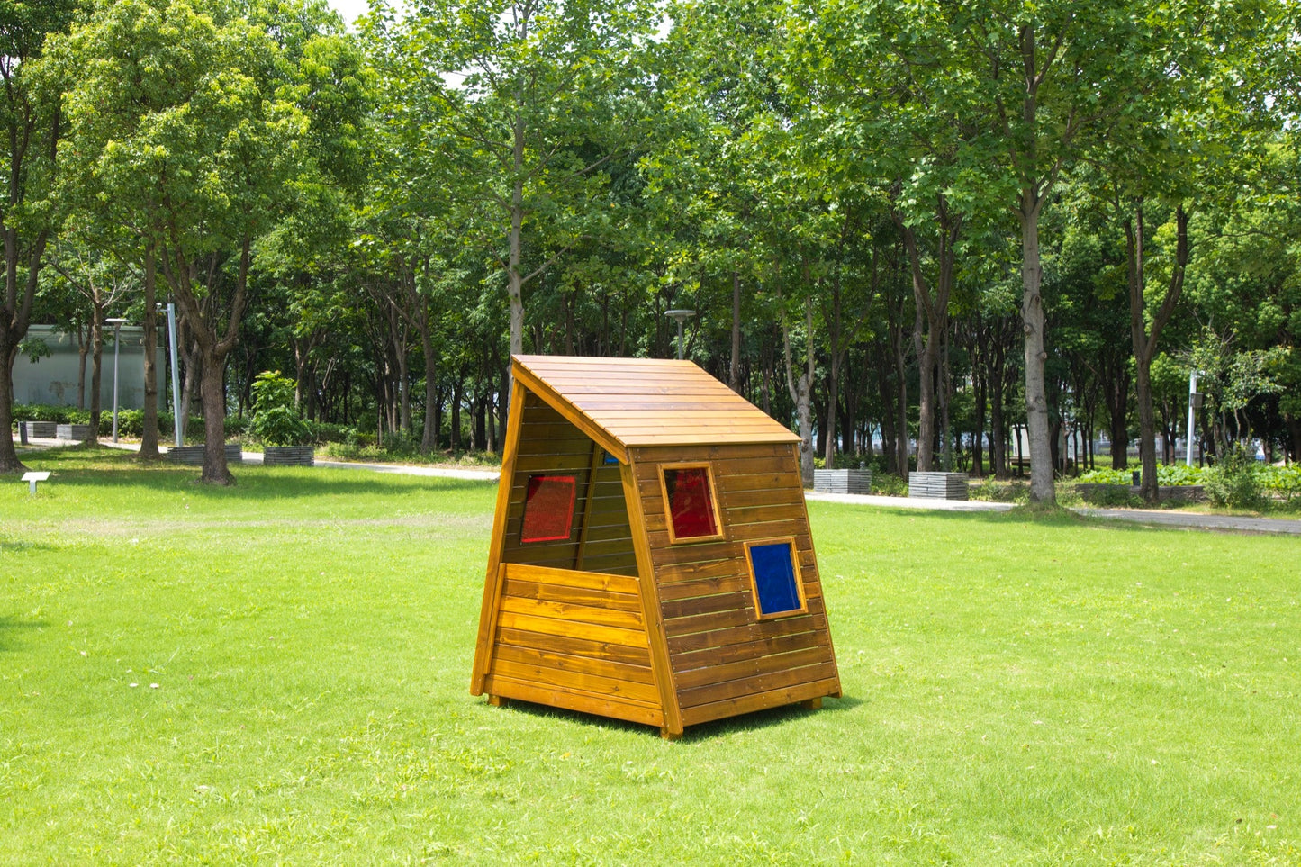 Wisdom - Speelhuisje Cabana voor buiten met kleurrijke kijkvenstertjes - Playlaan