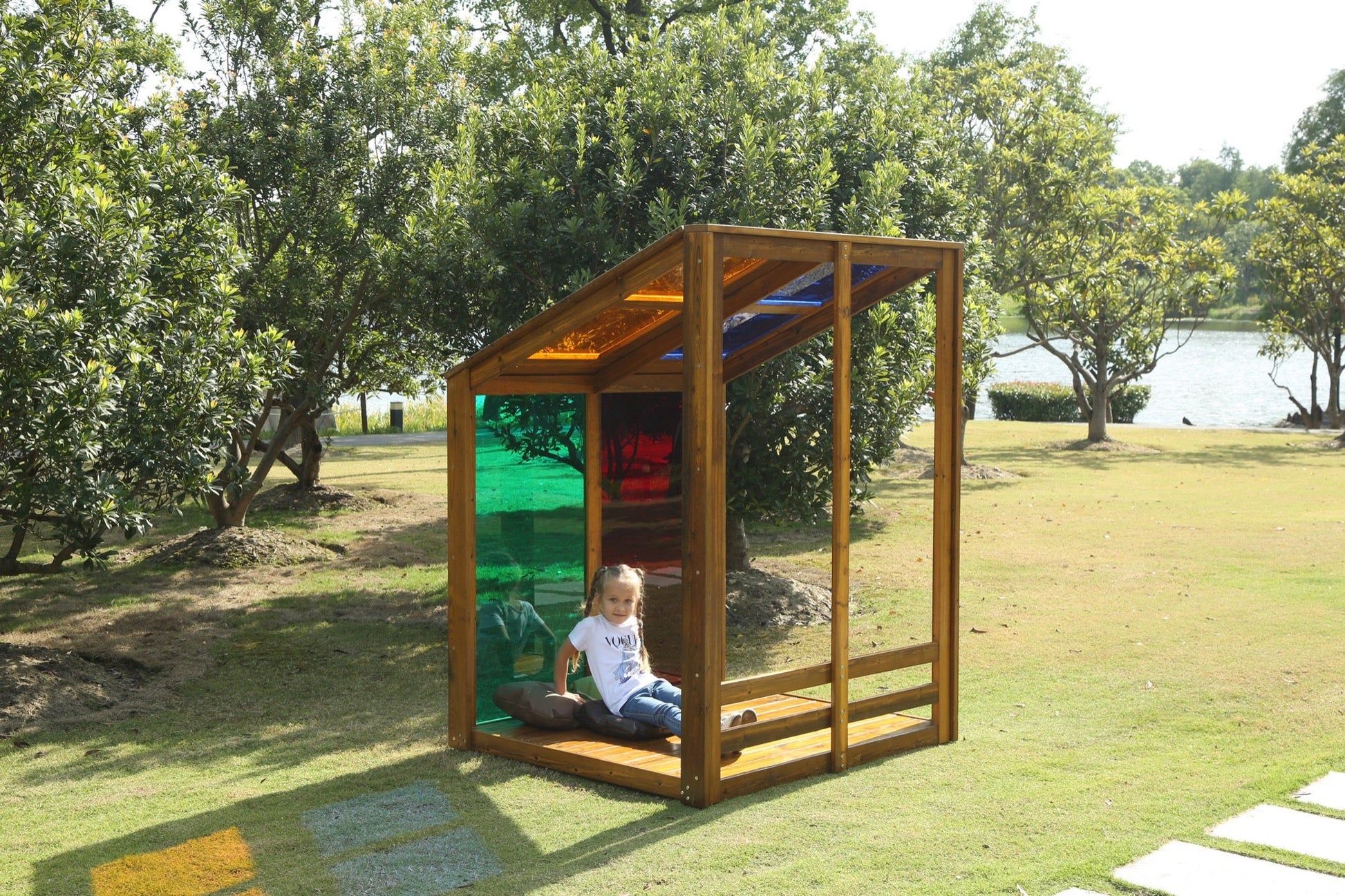 Wisdom - Speelhuisje regenboog voor buiten - Playlaan