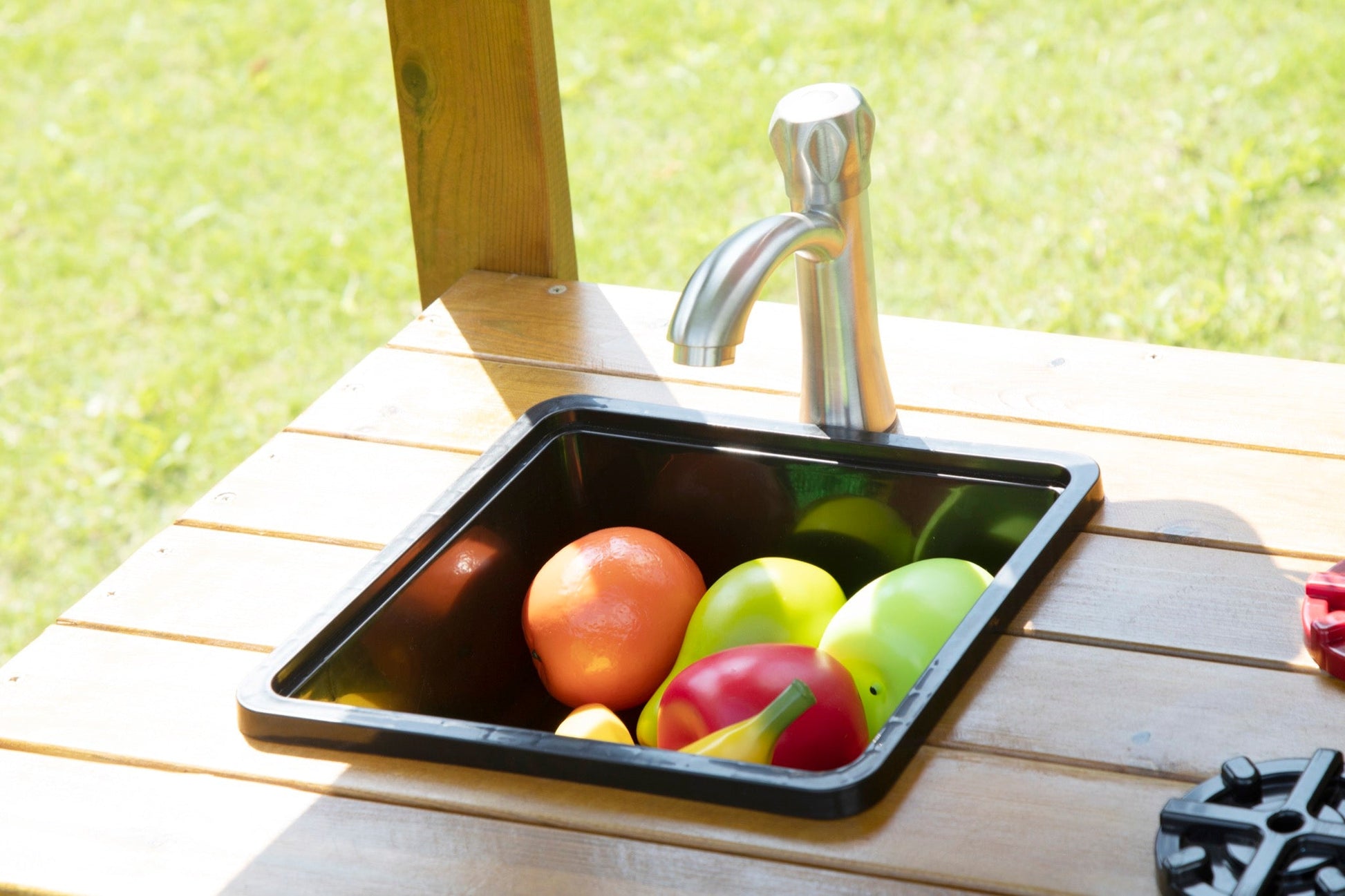 Wisdom - Speelkeuken voor buiten met dak (werkhoogte 55 cm) - Playlaan