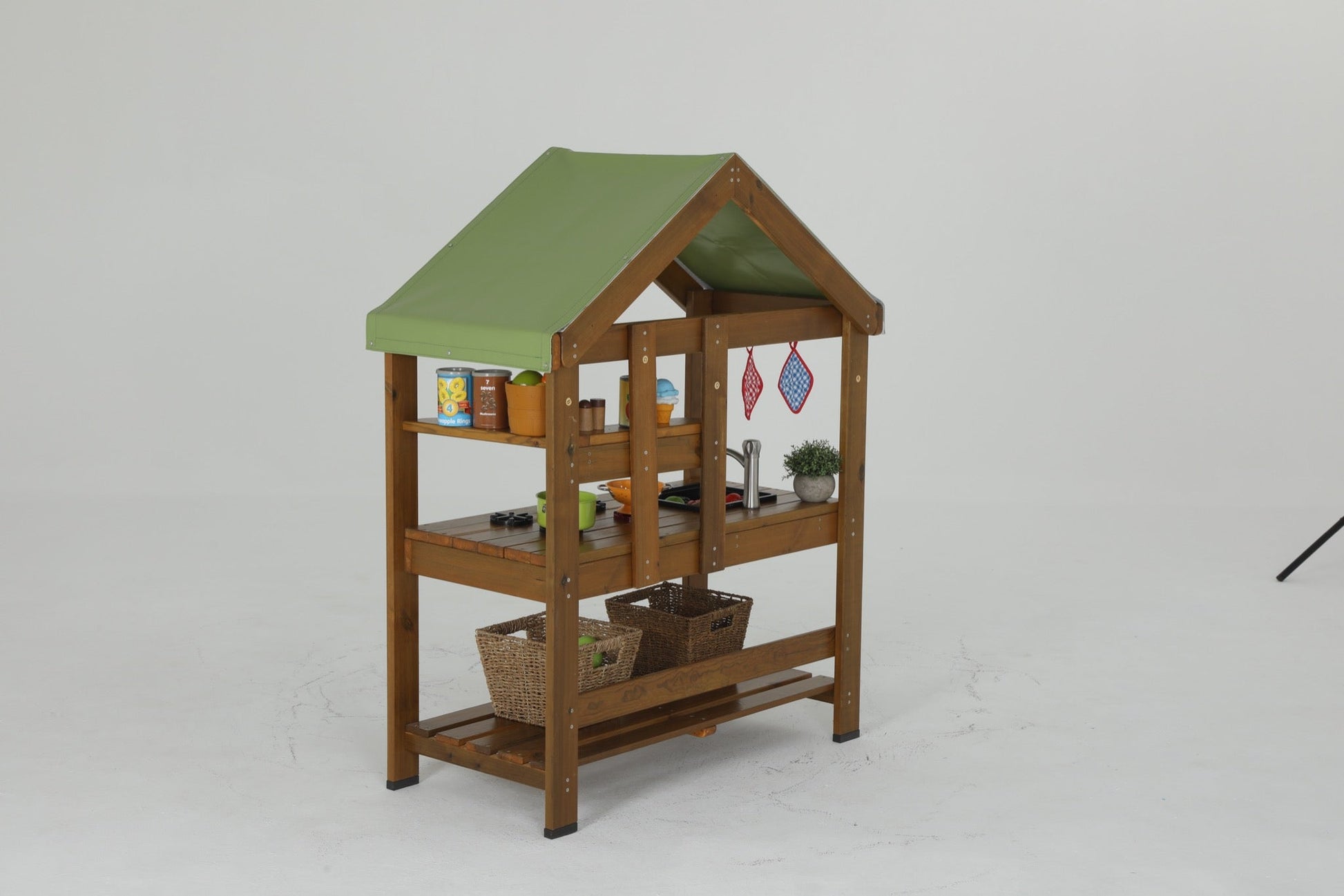 Wisdom - Speelkeuken voor buiten met dak (werkhoogte 55 cm) - Playlaan