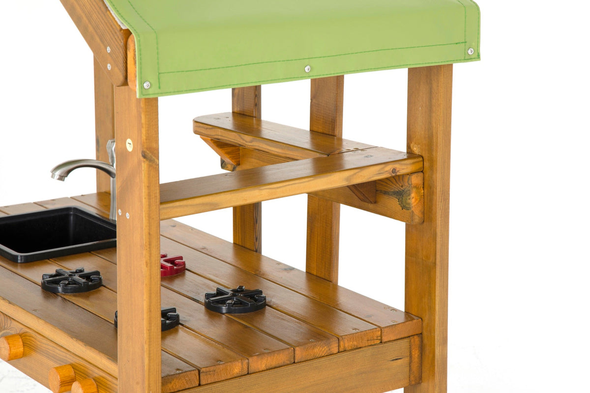 Wisdom - Speelkeuken voor buiten met dak (werkhoogte 55 cm) - Playlaan