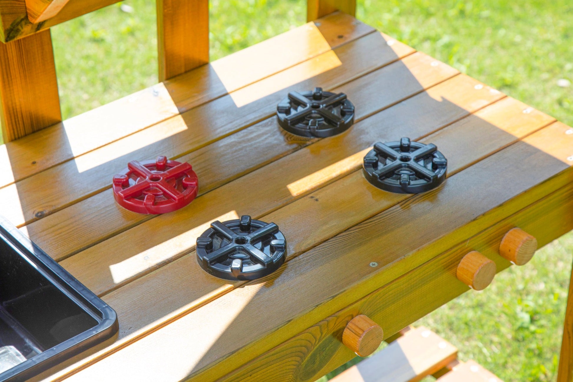 Wisdom - Speelkeuken voor buiten met dak (werkhoogte 55 cm) - Playlaan