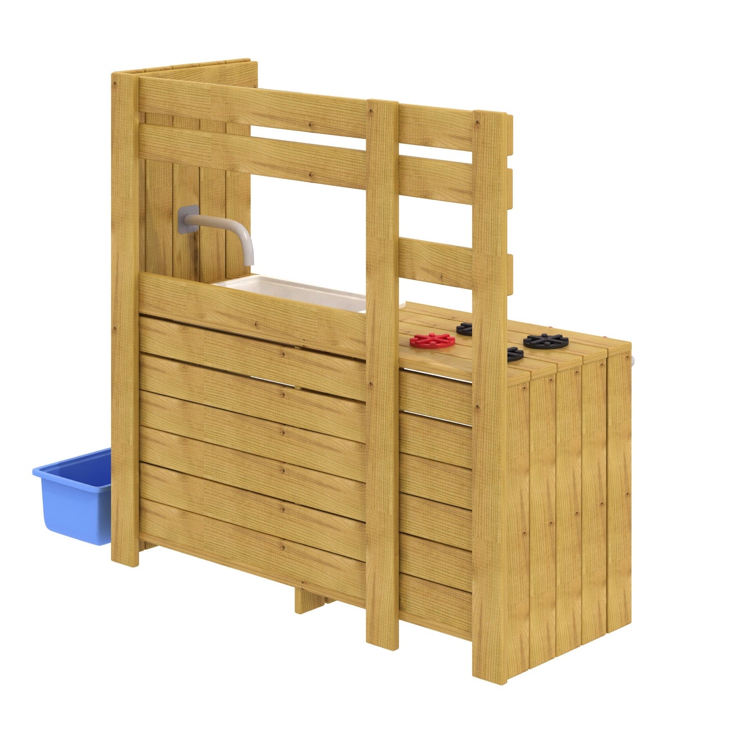 Wisdom - Speelkeuken voor buiten met waterpomp (werkhoogte 54 cm) - Playlaan