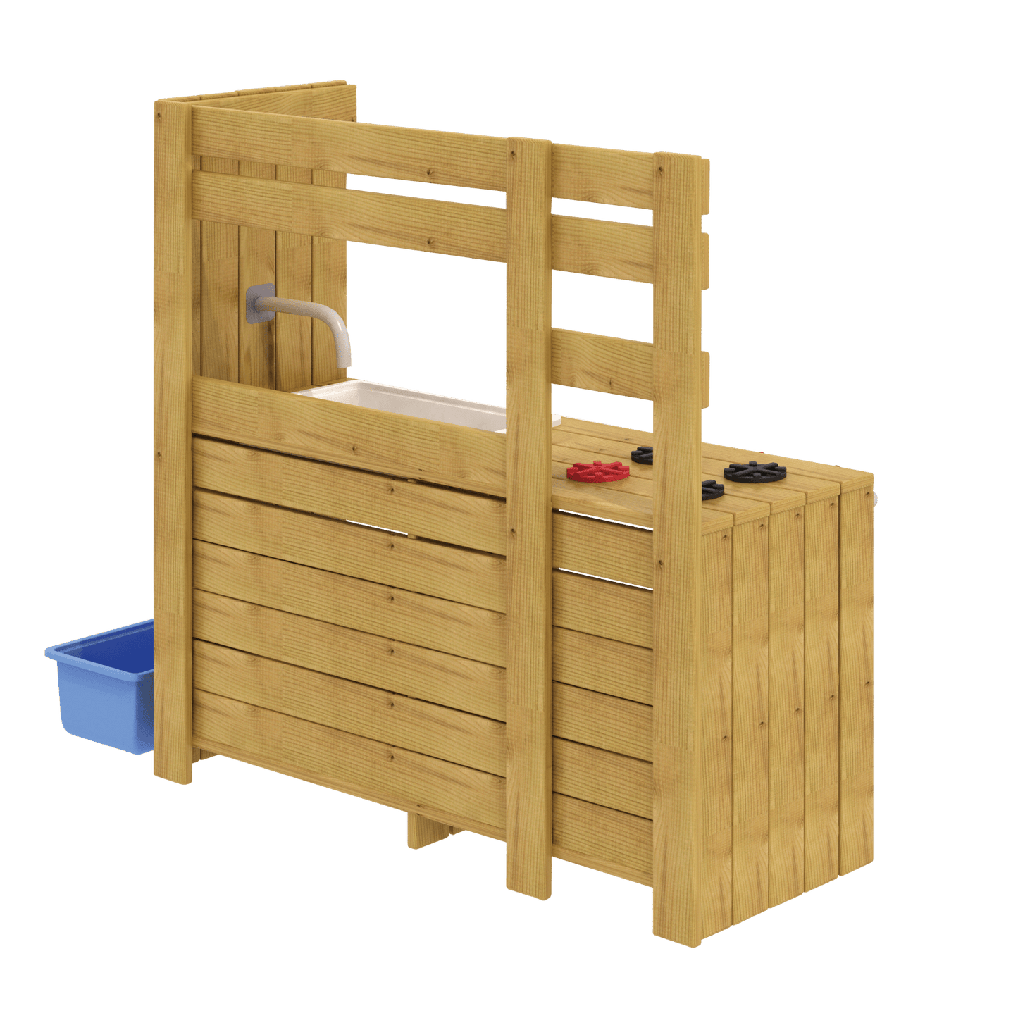 Wisdom - Speelkeuken voor buiten met waterpomp (werkhoogte 54 cm) - Playlaan
