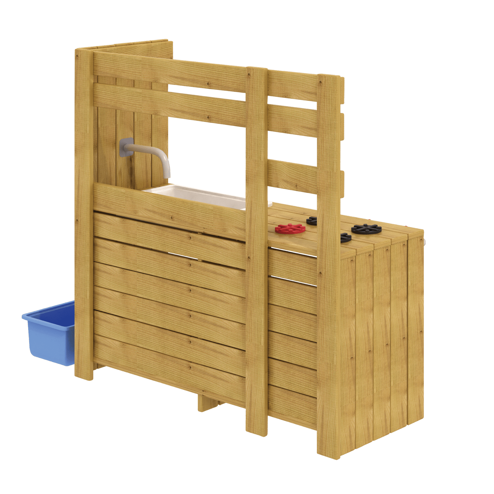 Wisdom - Speelkeuken voor buiten met waterpomp (werkhoogte 54 cm) - Playlaan