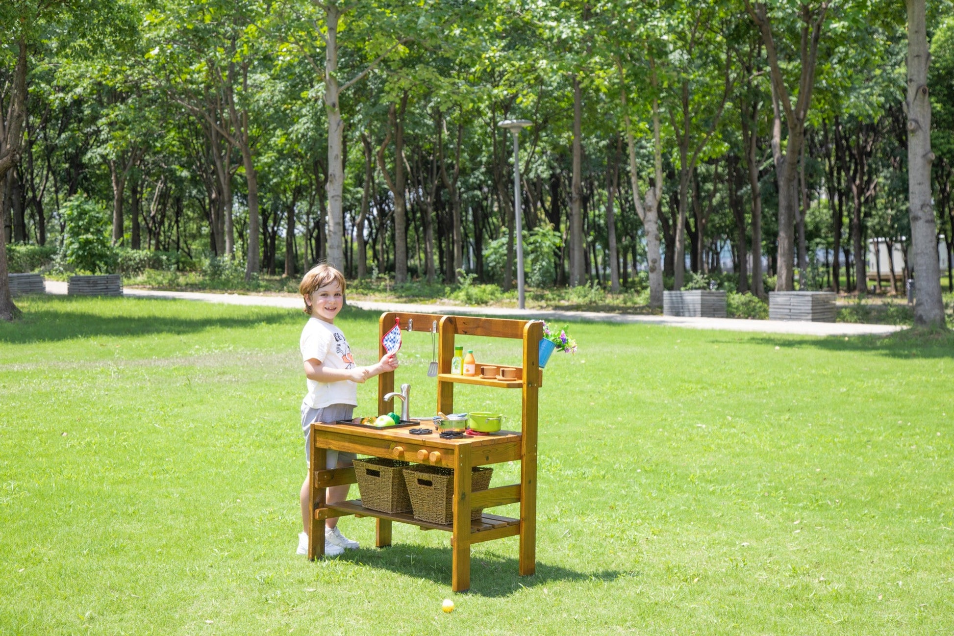 Wisdom - Speelkeuken voor buiten (werkhoogte 55 cm) - Playlaan