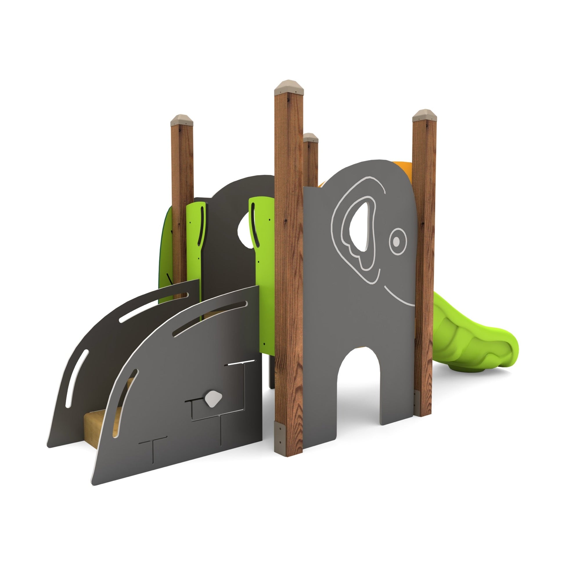 Wisdom - Speeltoestel Olifant met glijbaan - Playlaan